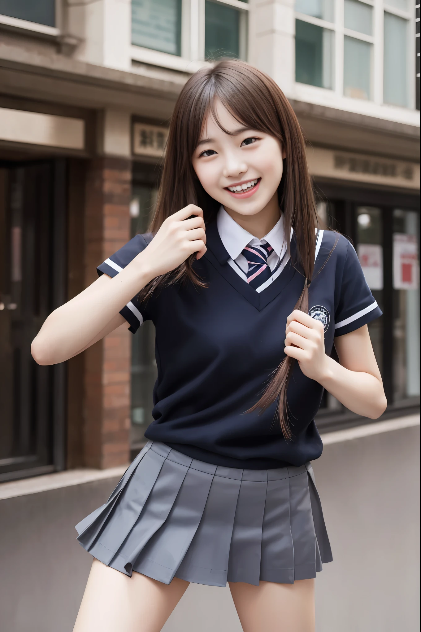 I'm a girl in a high school uniform。shorth hair、Bouncing hair、A big smile、Brilliant sister、馬鹿げている程無茶苦茶かわいい、