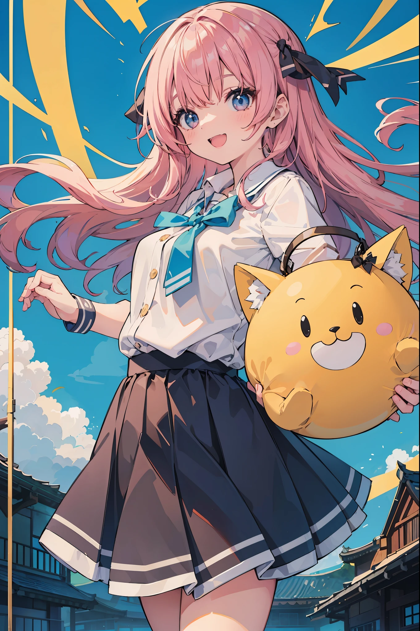 I'm a girl in a high school uniform。shorth hair、Bouncing hair、A big smile、Brilliant sister、馬鹿げている程無茶苦茶かわいい、