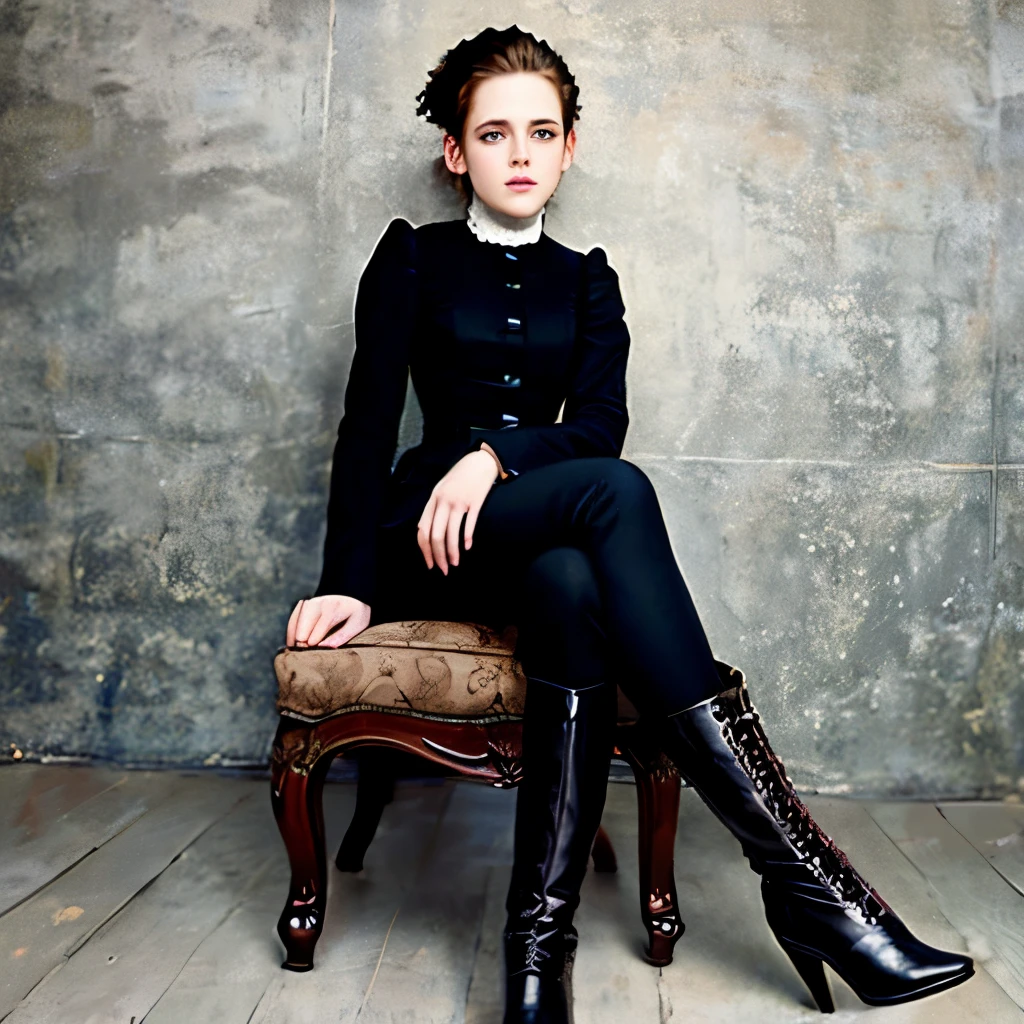 Kristen Stewart Victorian Era riding boots