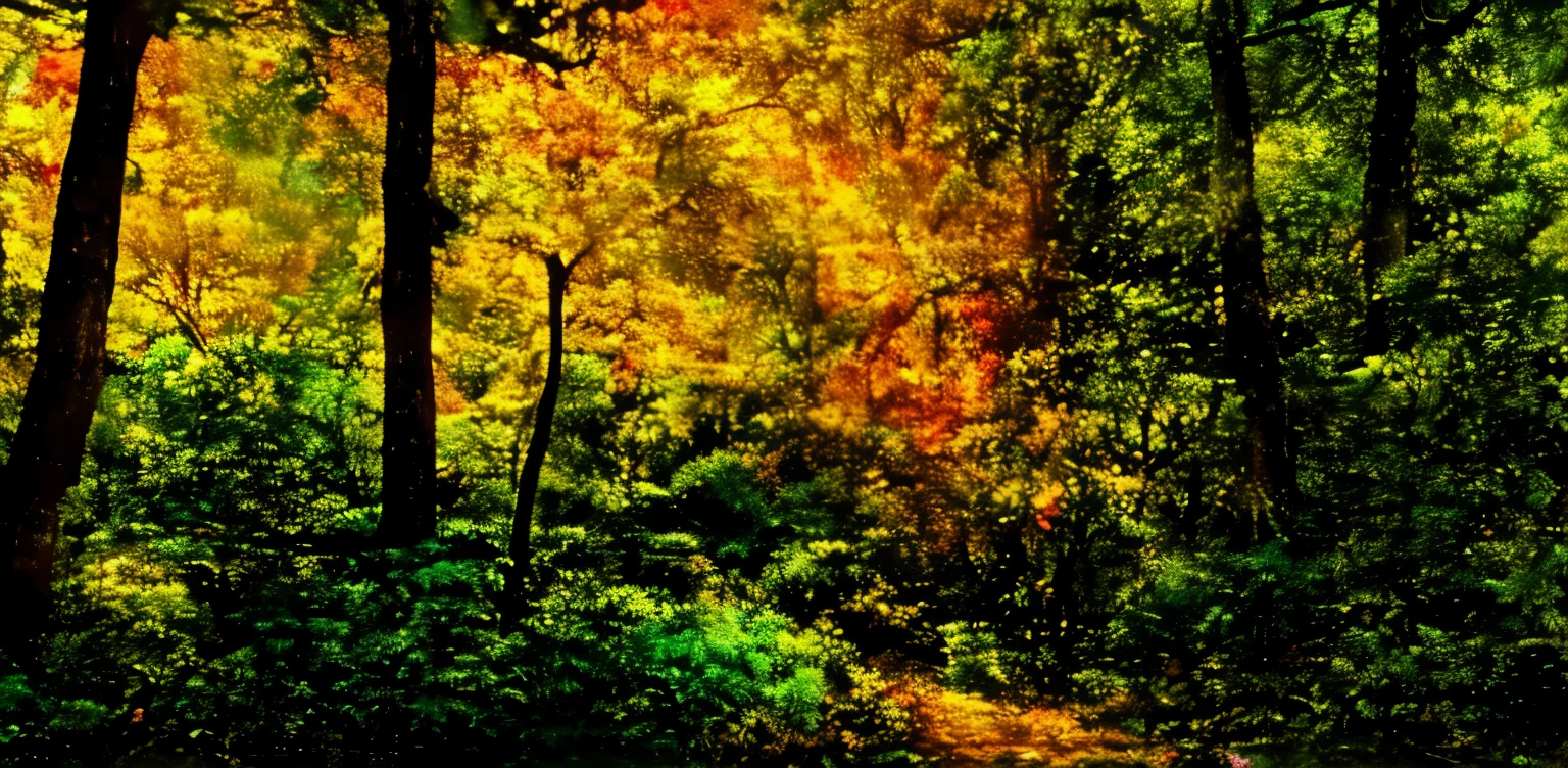 beautiful forest,colorful,sun light,