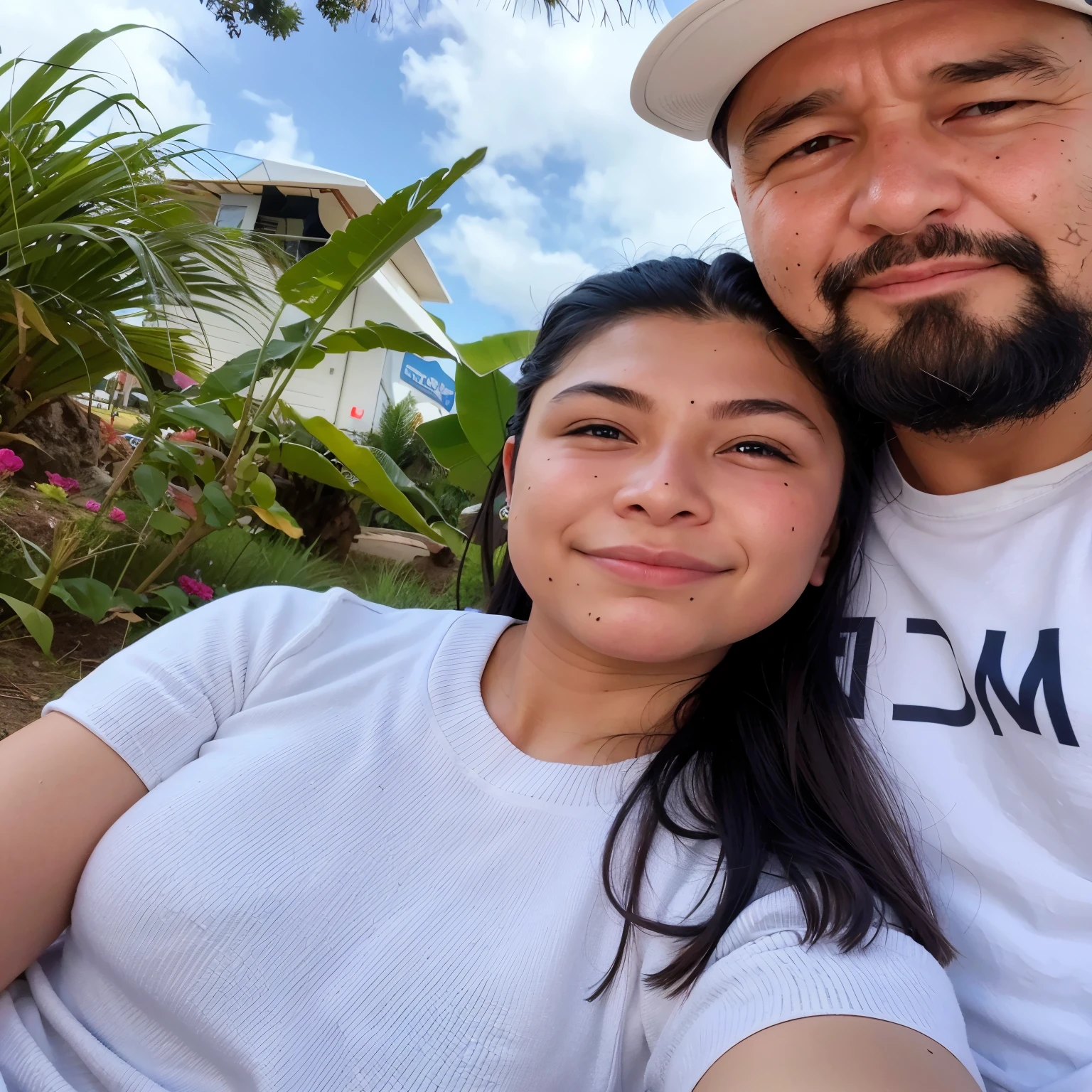there is a man and woman that are sitting together, imagem de perfil, taken at the beginning of 2020, imagem de qualidade muito baixa, foto tirada em 2 0 2 0, postagem no reddit, Mulher de 3 0 anos, mulher de 30 anos, Karla Ortiz, Mom and Dad, the background is heavenly, imagem de avatar, vacation photo, com montanhas como pano de fundo