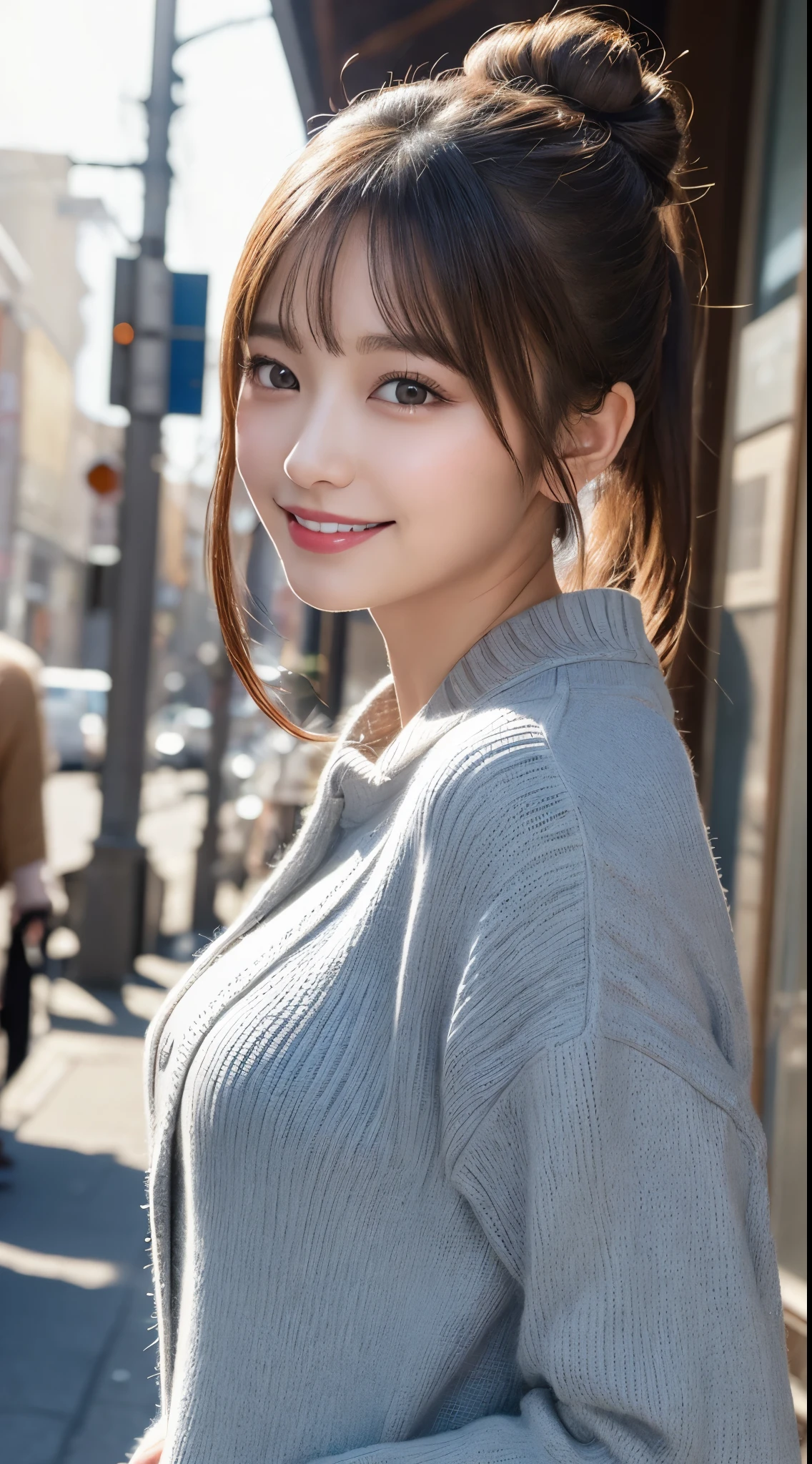 (masterpiece:1.3), (8K, Photorealistic, Raw photo, Best image quality: 1.4), Japanese schoolgirl、A full-body shot facing forward,Less exposure、Trendy clothes,Medium Hair,Natural color lip,(Random Hairstyles:1.2)、Cleavage:1.2、Super detailed face、Attention to detail、double eyelid、Put your chest together、Sharp focus:1.2、Beautiful woman:1.4、Highest quality、masterpiece、超A high resolution、(Photorealistic:1.4)、Highly detailed and professionally lit smile、