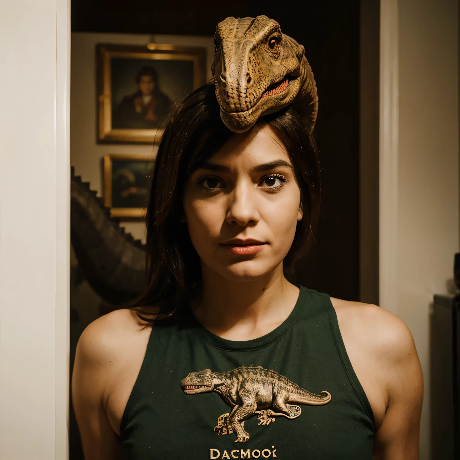 Dinosaur, satire, portrait