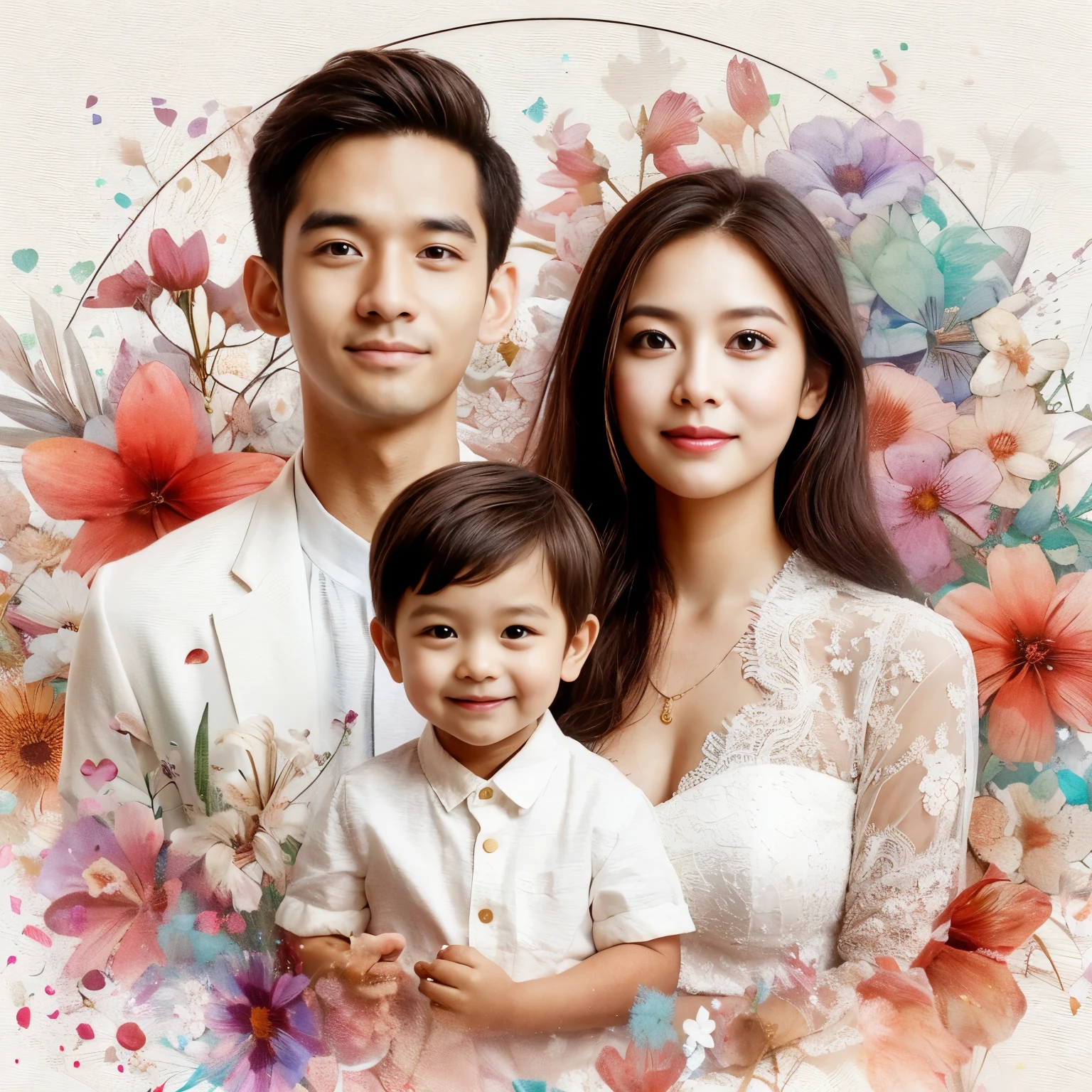 (best quality,8k,raw,masterpiece:1.2),family portraiture,loving parents and children, atmosphere,sincere smiles,memorable moments,emotional connection,holding hands,tender hugs,vibrant colors,soft lighting,heartwarming composition,beautifully composed background,authentic emotions,no distractions,classic and timeless aesthetics,high-resolution details,enduring love and bonds,happiness and unity,cherished memories.