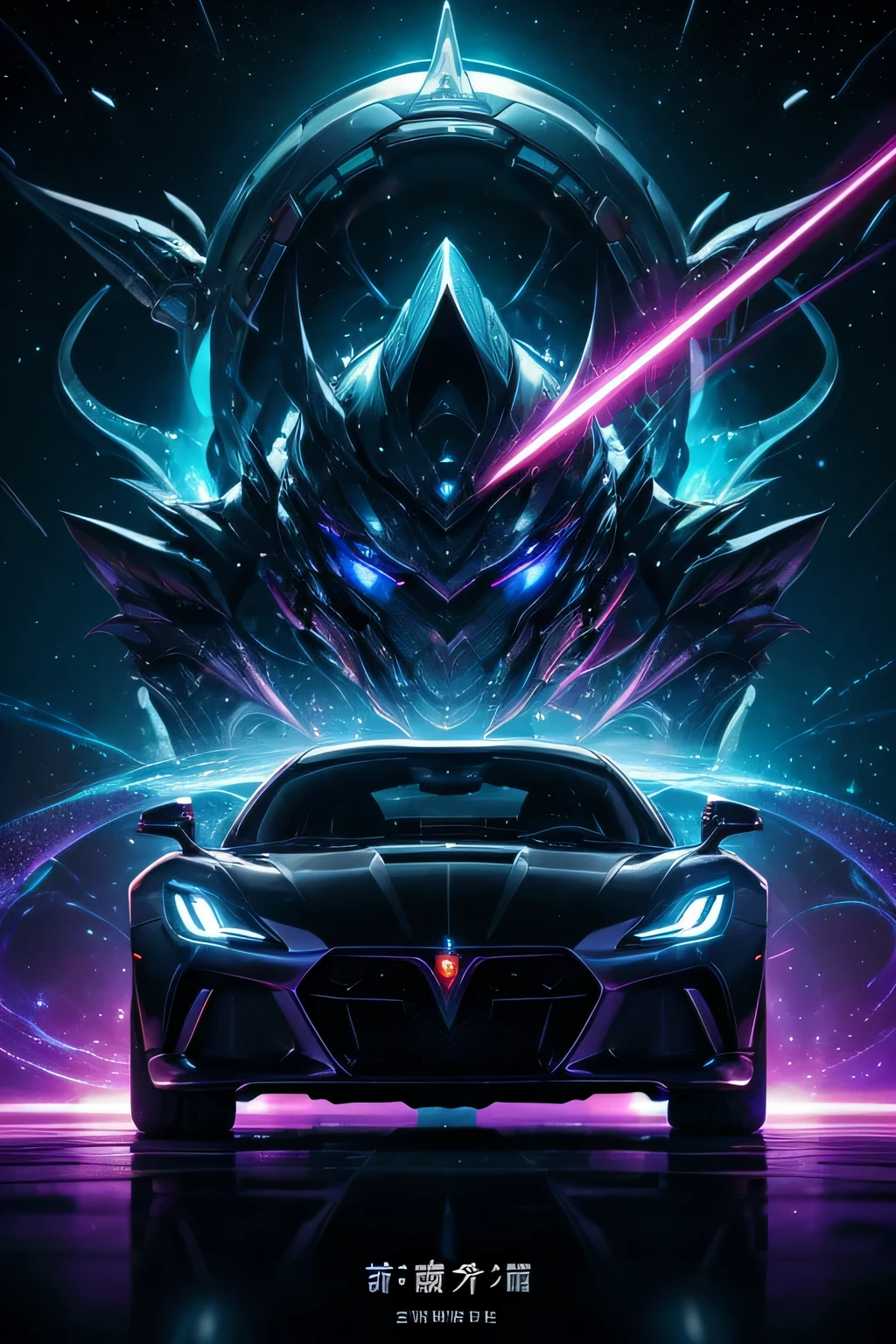 、spaceship、Zero gravity space、shiny、dragon style body、biomorphic、car from another world、stylish、Functions that transcend time and space、forward/Reversing function、Extradimensional space warp、Automatic driving function、using bioenergy、laser weapon equipment、fantasy world、The advent of neon lights