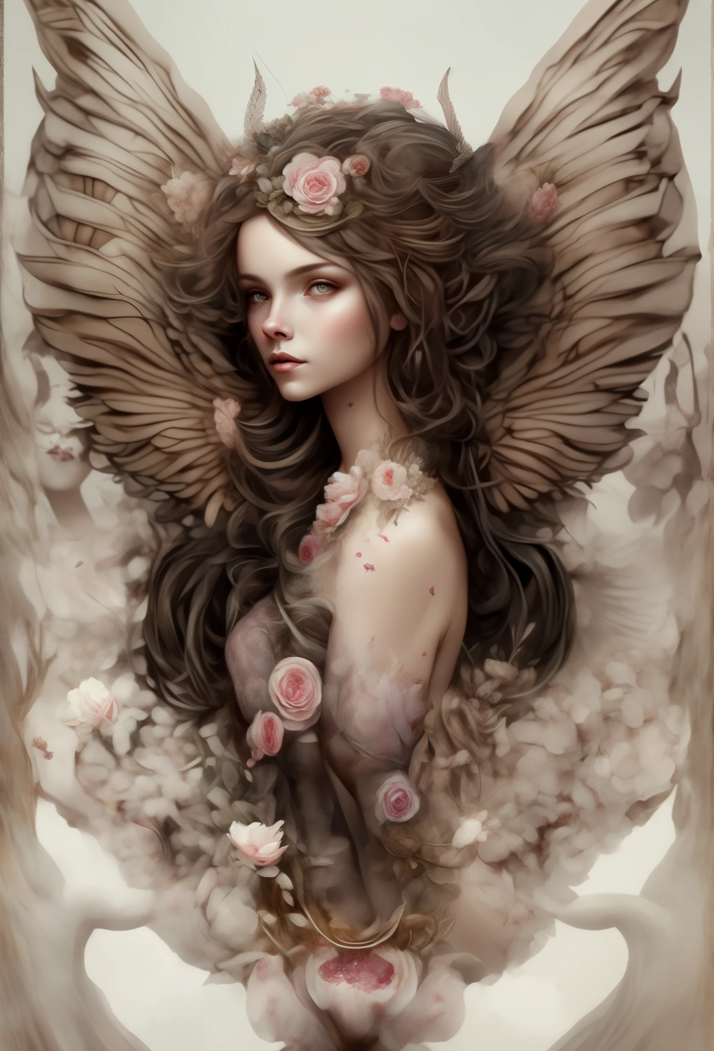 Old School Sleeping Angel Tattoo