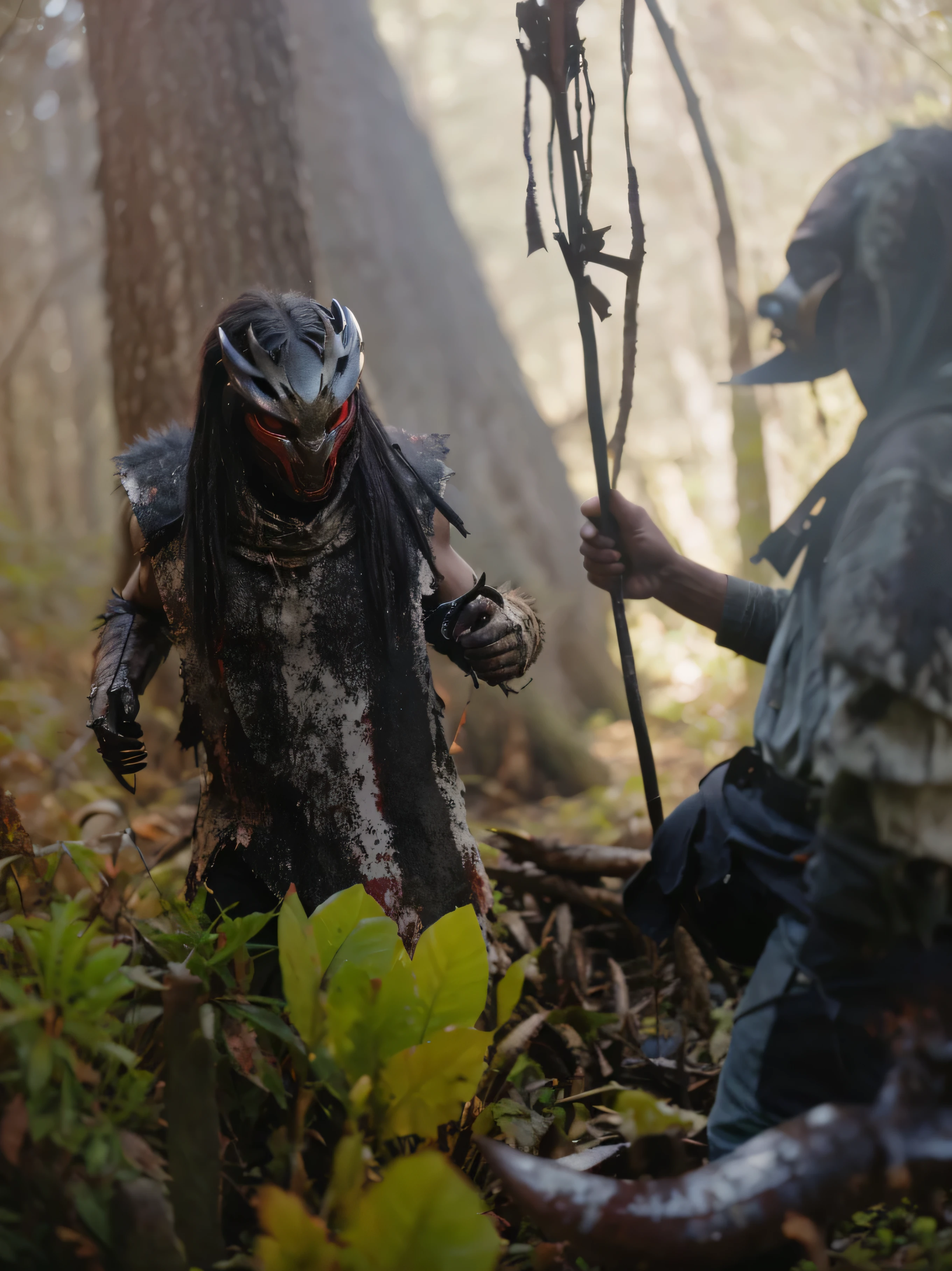 Predator, Blood in the bush, forest, bloody forest, a lot of blood.