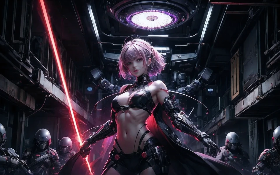 woman, undergo surgery, The abdomen is open,Exposing organs., Half of the organs are mechanized, head open,brain visible., 将控制芯片放入I的大脑, brainwashing당하는중, Be controlled, human arms, I'I很痛苦, Left arm mechanization, Weapons of war, The eyes have only the whites of the eyes, head open, Kidnapped, exam subjects, Wires and machines inside the body, Provocation, standing on a stand, 머리에 씌어진 brainwashing기계, I的大脑正在被接管, Weapons of war, red eyes, Left hand laser cannon, corruption, Blackening, Purple head, Bloody body, slaughter, pretty girl, forced kidnapping, brainwashing, Purple head, shooting, upside down eyes
