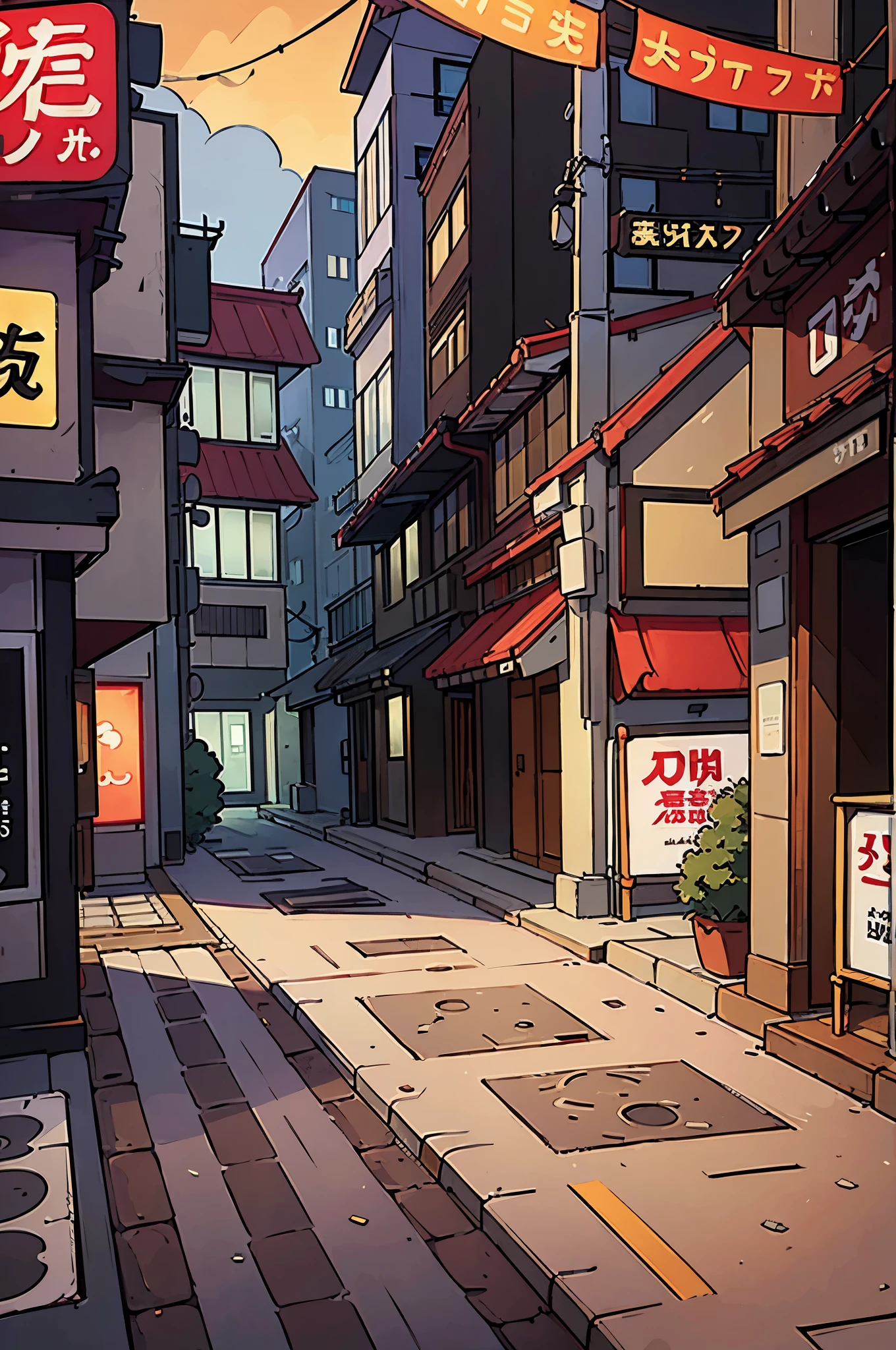 (city,city street,background,residential buildings,houses on the left,houses on the right,day,daytime atmosphere,Tokyo,Japanese city,21st century) (urban,streetscape,modern metropolis) (digital art,illustration) vivid colors,ultra-detailed,best quality,high-res,masterpiece:1.2,sharp focus,HDR,UHD,studio lighting (realistic:1.37)