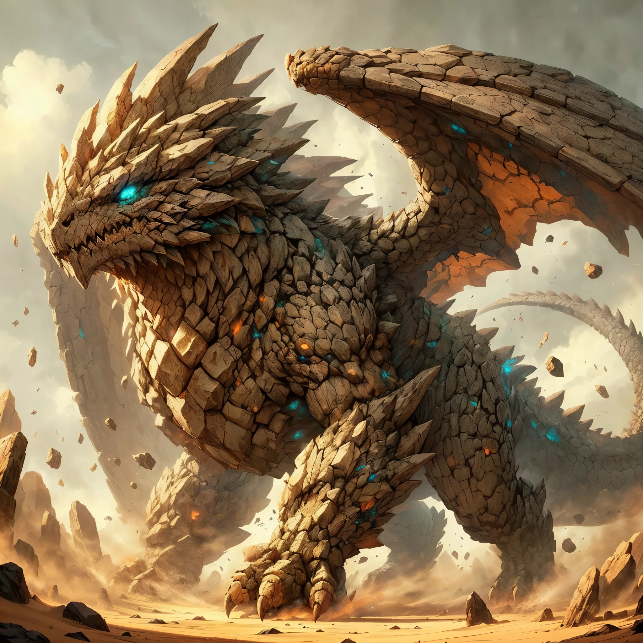 ARK,DnD fan art, fantasy, monster hunter, Bloodborne,void dragon, full body,bulk shape,ethereal,mythical creature,majestic wings,fiery eyes,scaly texture,imposing presence,dark and mysterious,ominous atmosphere,floating in the air,glowing embers,smoke and shadows,dark cavern,cosmic background,powerful and graceful,otherworldly beauty,dark and vibrant colors,subtle hints of purple and blue,striking contrast between light and dark,illuminated scales,sharp claws and teeth,