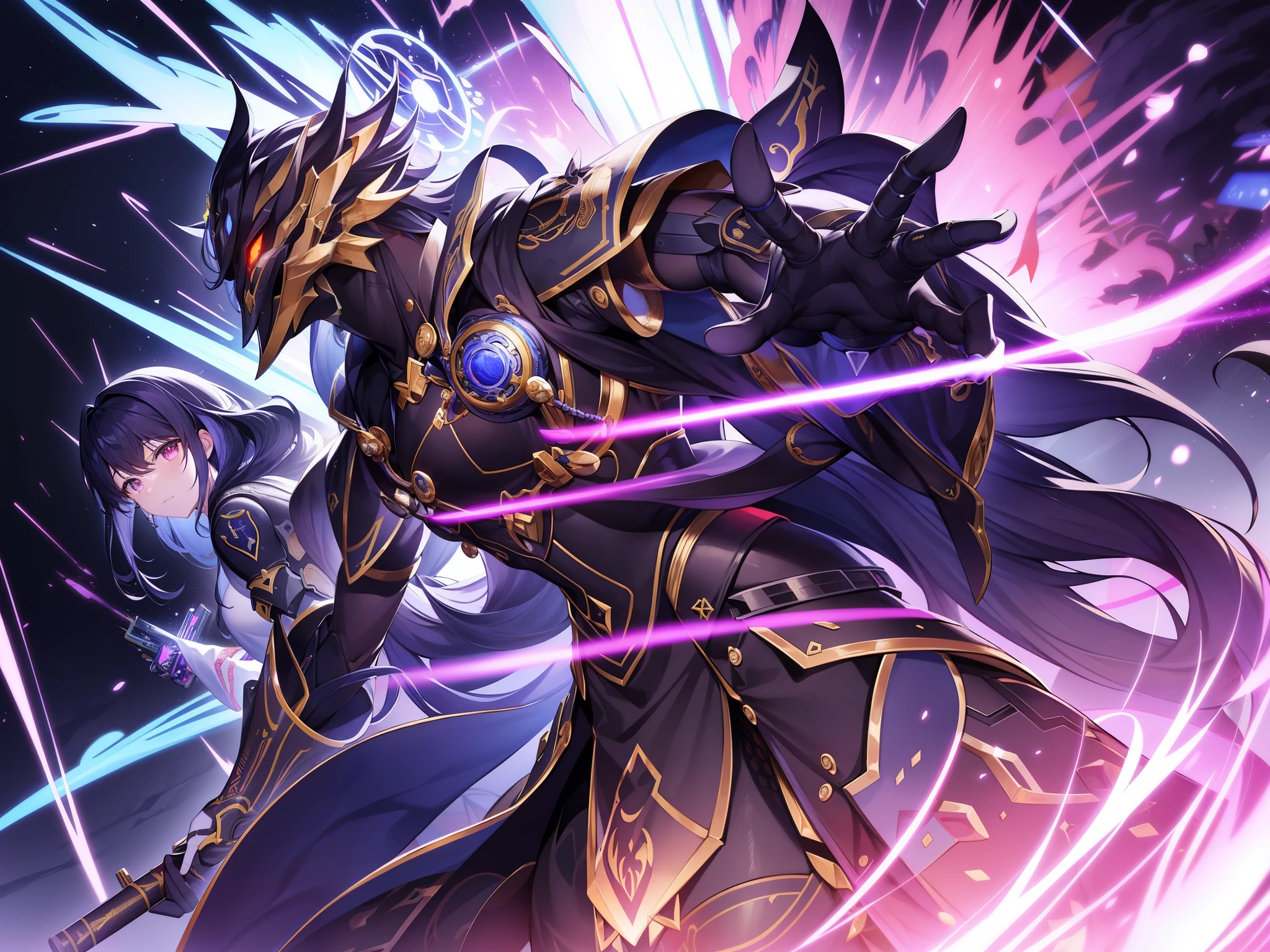 deus ex machina、or「Mechanical God」A mysterious and extradimensional existence also known as、He is an absolute god who stands at the top among machine gods.。Its divinity embodies incredible skill and power in the realm of weapon manufacturing.、The machine's body is precisely equipped with functions that indicate future evolution.。Mechanical eyes can reach deep into space with advanced sensors、Mechanical arms and legs transcend dimensions with their incredible strength and speed.。Machine heads have a perfect balance of computational power and strategic thinking.、Machine body combines durability and excellent functionality、It's like opening up an unknown territory.。
machine hair、intricately woven by elaborate programs、It symbolizes the cyberpunk aesthetic.。deus ex machinaはまさに都合のいい神とも呼ばれ、Appears as a villain or mastermind in a story、Manipulate cause and effect and fate、have an explosive impact on the progress of the story。The power of the machine controlled by that program is、It has the destructive power of explosion and flames.、Has an overwhelming presence in the story。This is essential in a cyberpunk story that ventures into unknown territory.、It is a symbol of a mysterious and powerful existence.。