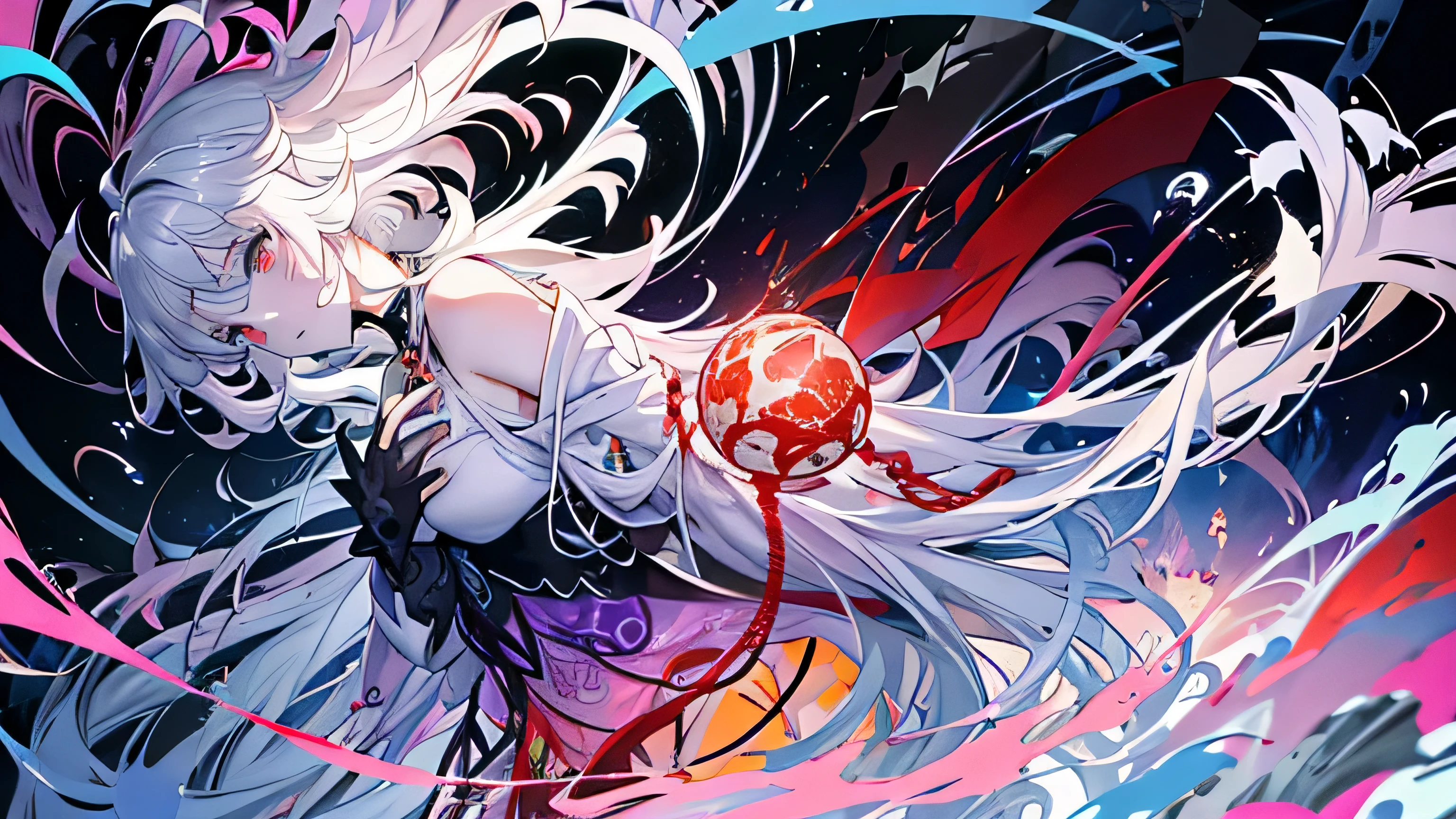 official art, unity 8k wallpaper, ultra detailed, beautiful and aesthetic, masterpiece, best quality, (zentangle, mandala, tangle, entangle), (fractal art:1.3) , 1girl, extremely detailed, dynamic angle, cowboyshot, the most beautiful form of chaos, elegant, a brutalist designed, vivid colours, romanticism, by james jean, roby dwi antono, ross tran, francis bacon, michal mraz, adrian ghenie, petra cortright, gerhard richter, takato yamamoto, ashley wood, atmospheric, ecstasy of musical notes, streaming musical notes visible
