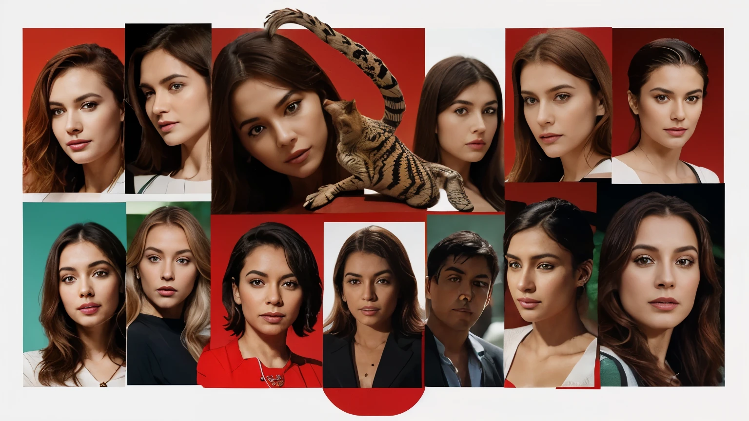 A collage of images related to the dreams that you mentioned, such as a cobra, a spider, a faca, a caixão, a coruja, a red cat, a vassoura and a caldeirão. A collage may have a red background and short letters as the title of the text.