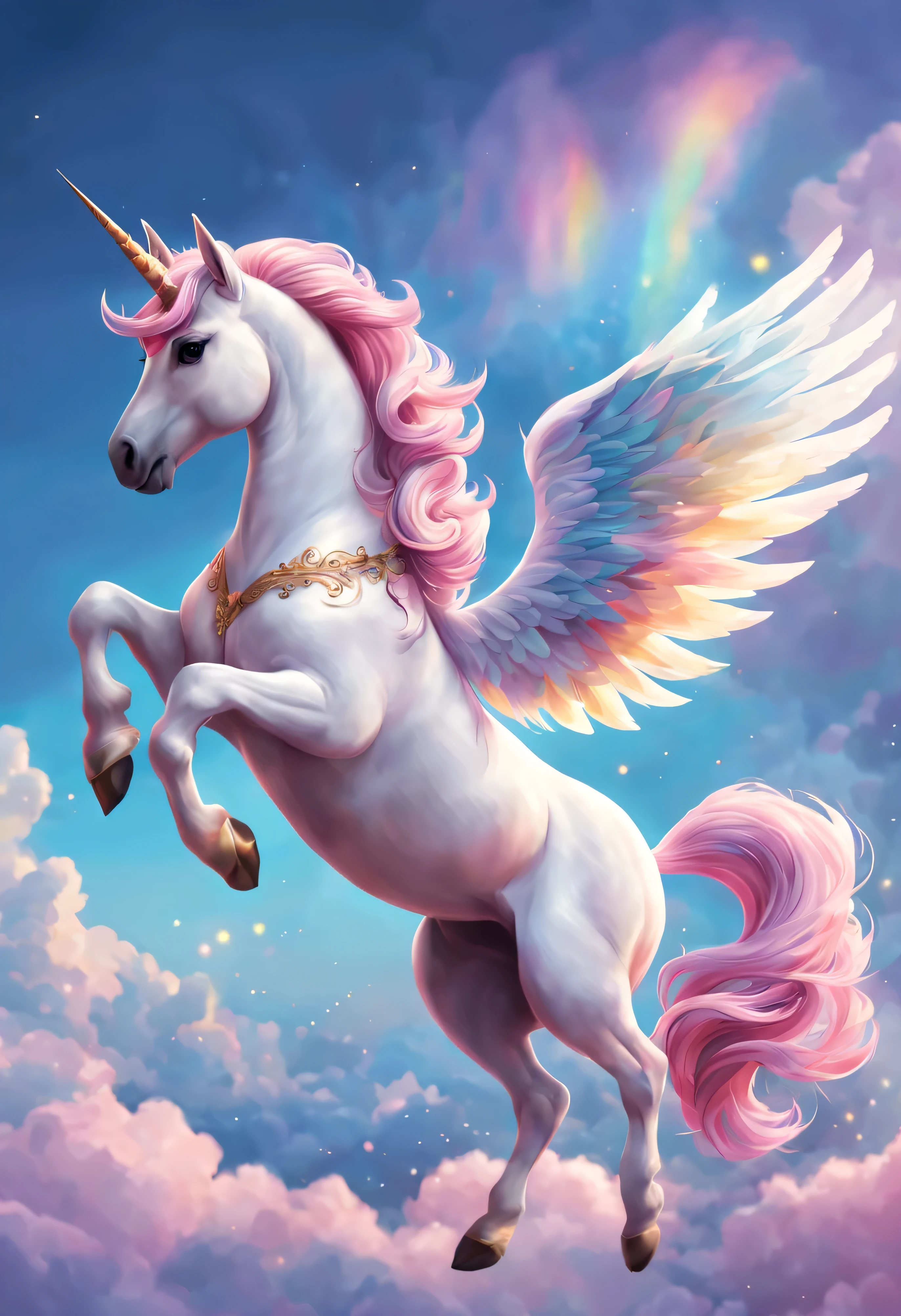 A pink haired unicorn, Cute unicorn, Lovely and detailed digital art, Lovely numbers艺术, Cute glowing creatures, Lovely numbers, Lovely detailed artwork, cute little creature, cute creature, 🌺 CG Society, Fantasy creatures, Furry unicorns, Soft and delicate unicorn features, lovely artwork, Cute forest creature unicorn.fantasy unicorn