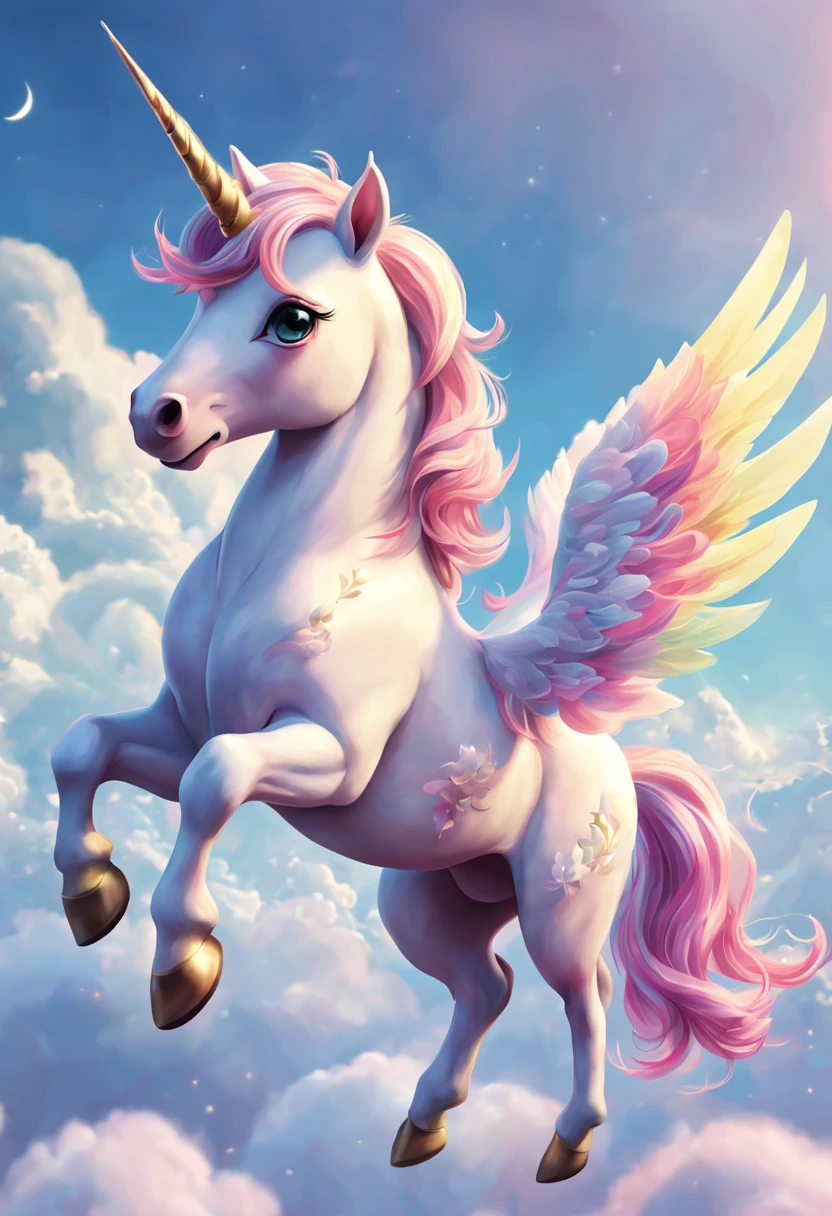 A pink haired unicorn, Cute unicorn, Lovely and detailed digital art, Lovely numbers艺术, Cute glowing creatures, Lovely numbers, Lovely detailed artwork, cute little creature, cute creature, 🌺 CG Society, Fantasy creatures, Furry unicorns, Soft and delicate unicorn features, lovely artwork, Cute forest creature unicorn.fantasy unicorn