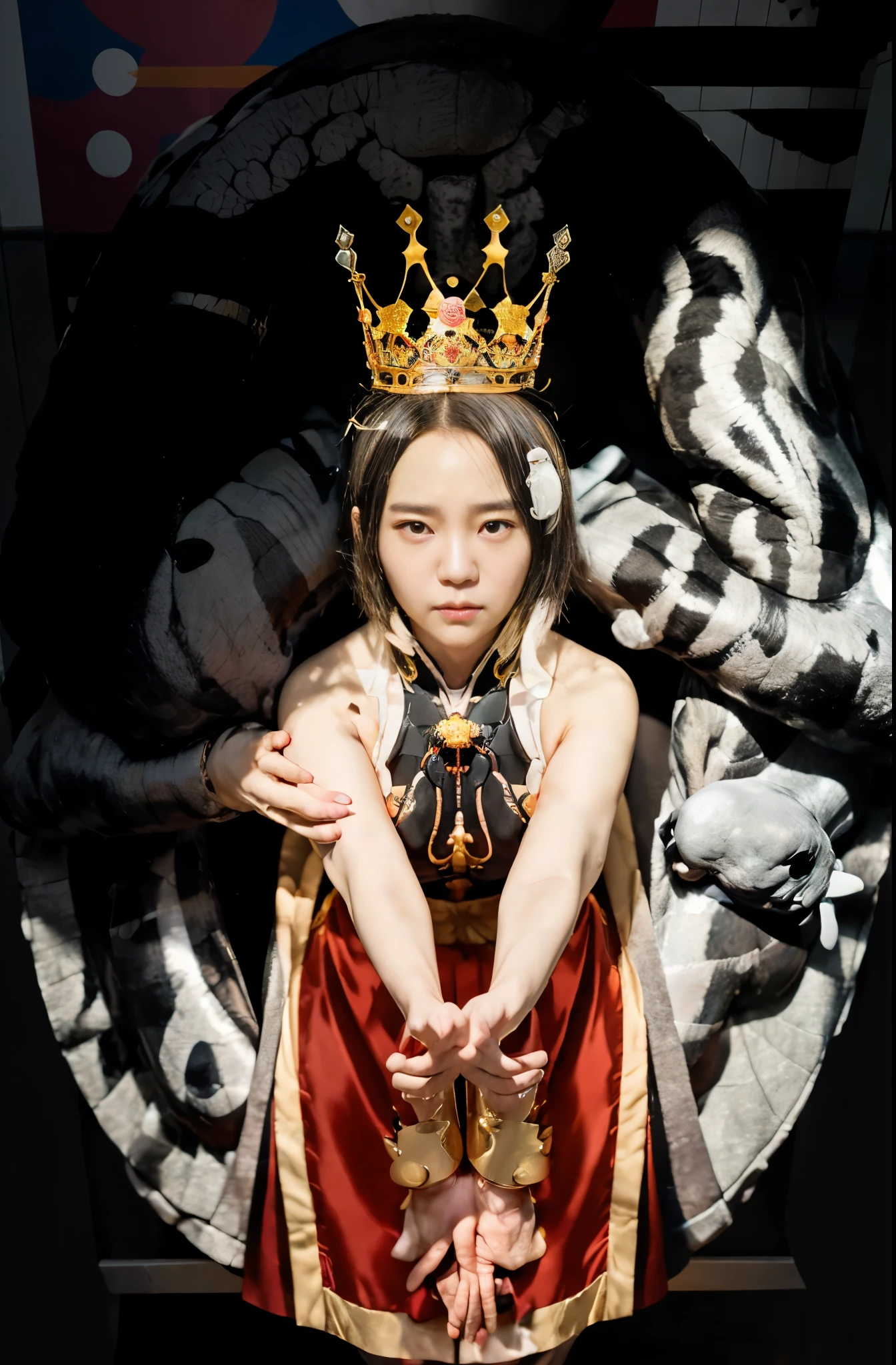 ( ( ( yoshinari yoh ) ) ), ( ( god king of ai art ) ), 8k!!, by Kanbun Master, wearing a crown and suit