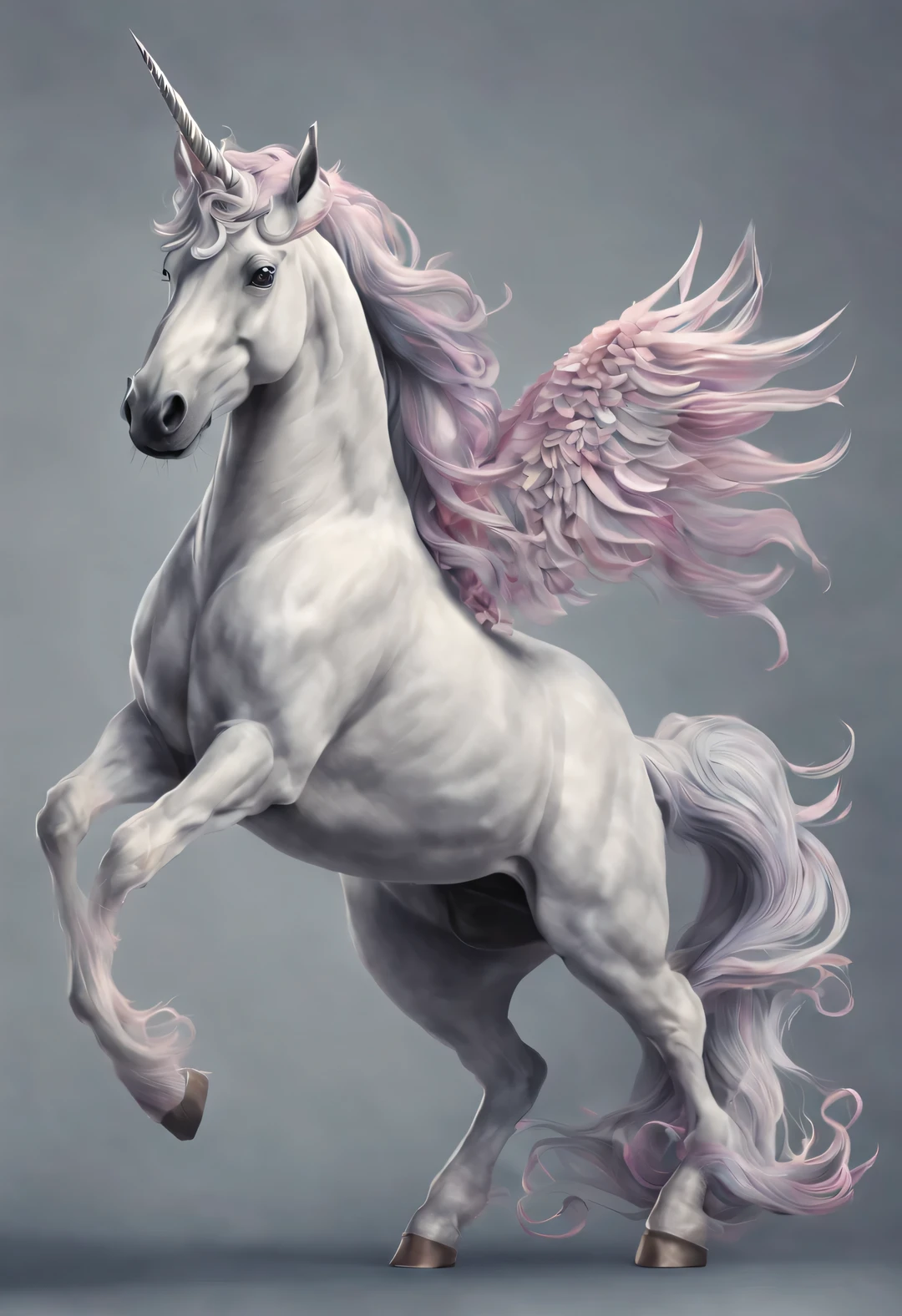 Calligraphy style, unicorn, Beautiful detailed
