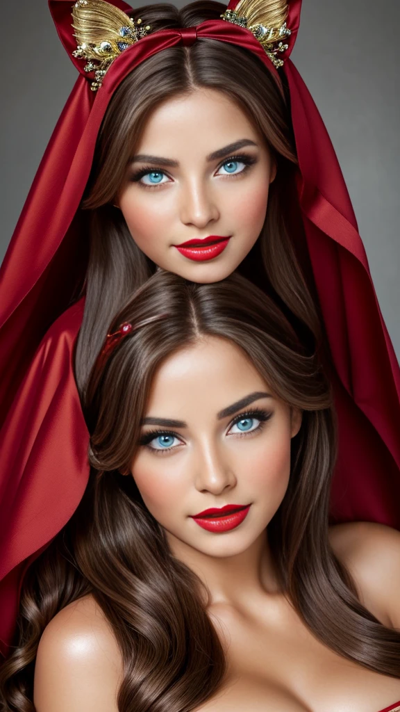 (UHD,16K,RAW photo, high quality:1.2, masterpiece:1.2),(Full Body:1.5),(cute face:1.2),(huge :1.2),(high heels:1.2), is a woman in a red riding hood holding a red rose, wearing a beautiful red cape, heart thief in the red riding hood, little red riding hood, fantasy character photo, character photography, portrait photo, High Quality Fantasy Stock Photo, inspired by Anne Stokes, fantasy photo shoot, Not style Anne Stokes, fantasy photography, inspired by Dorothy Hood,(Ultra-Wide Angle:1.2),(bokeh:1.2)