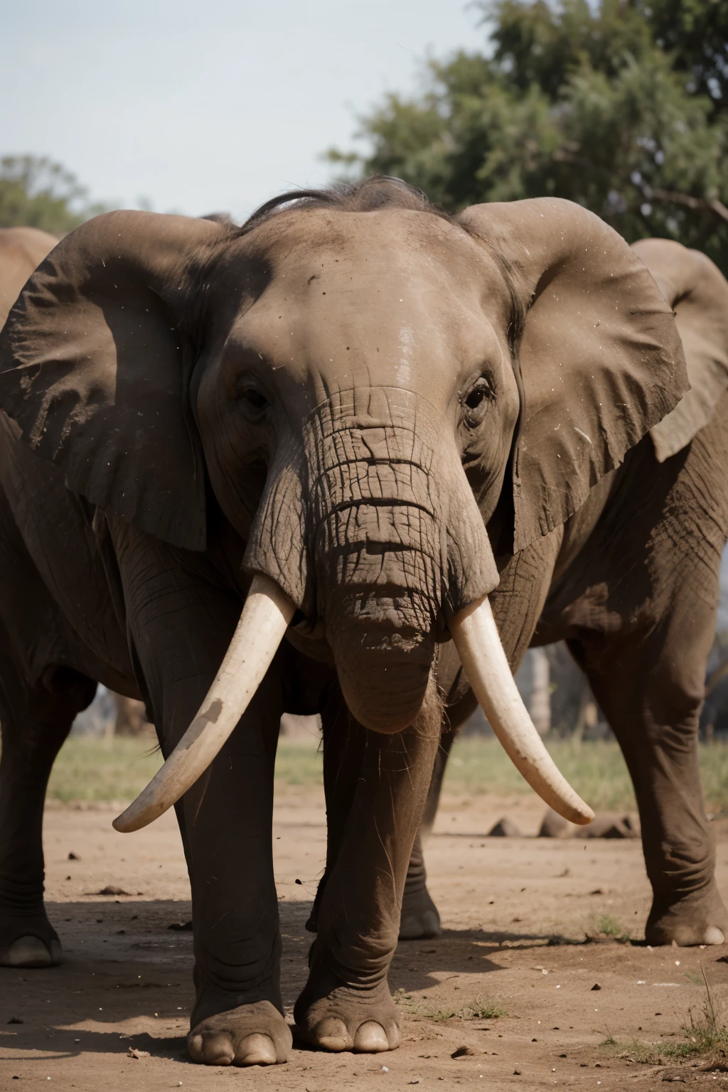 An elephant with four tusks is a primitive elephant.