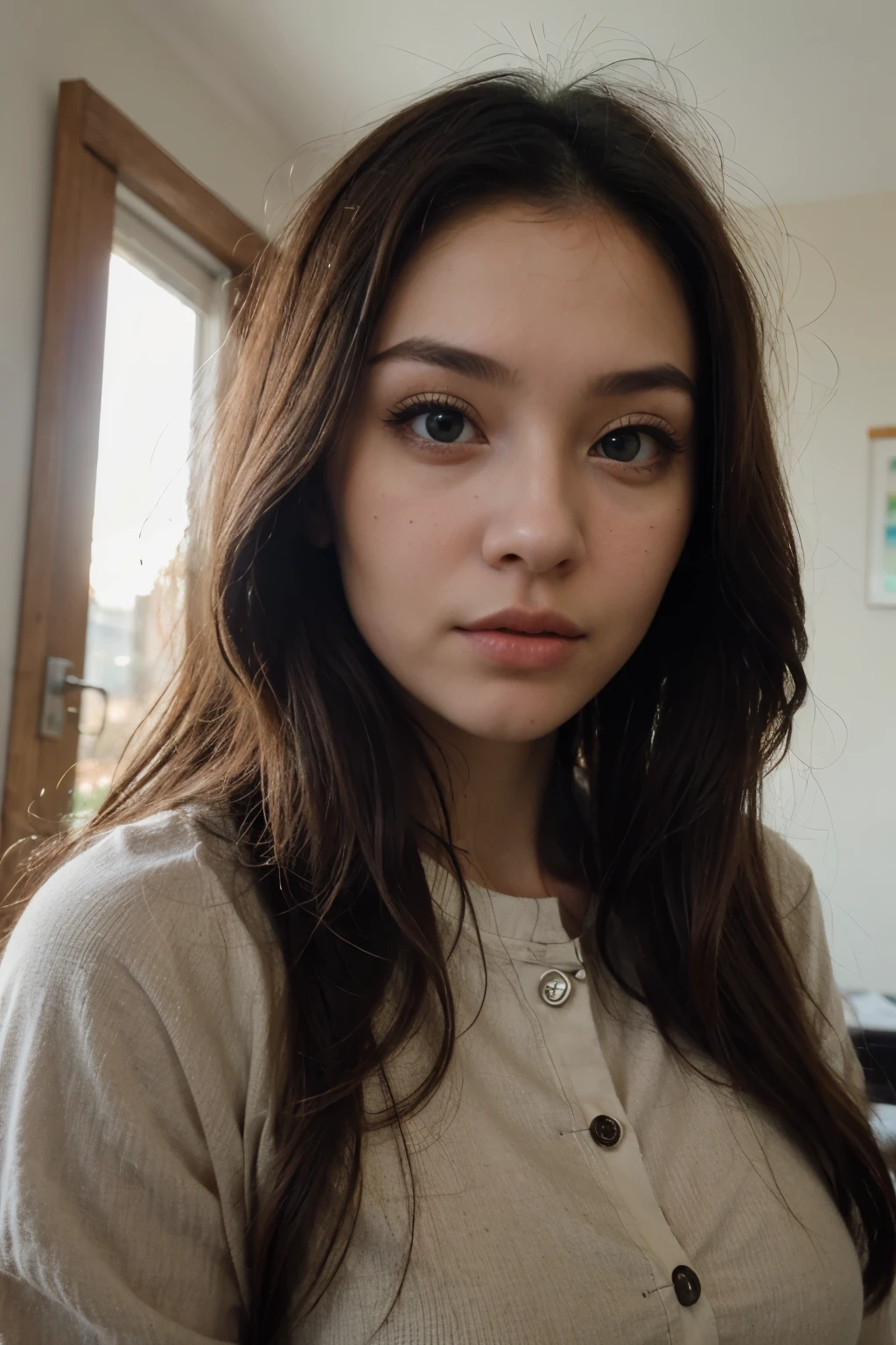 ((Best quality)), ((masterpiece)), (detailed), perfect face mixed-breed Kazakh girl big eyes
