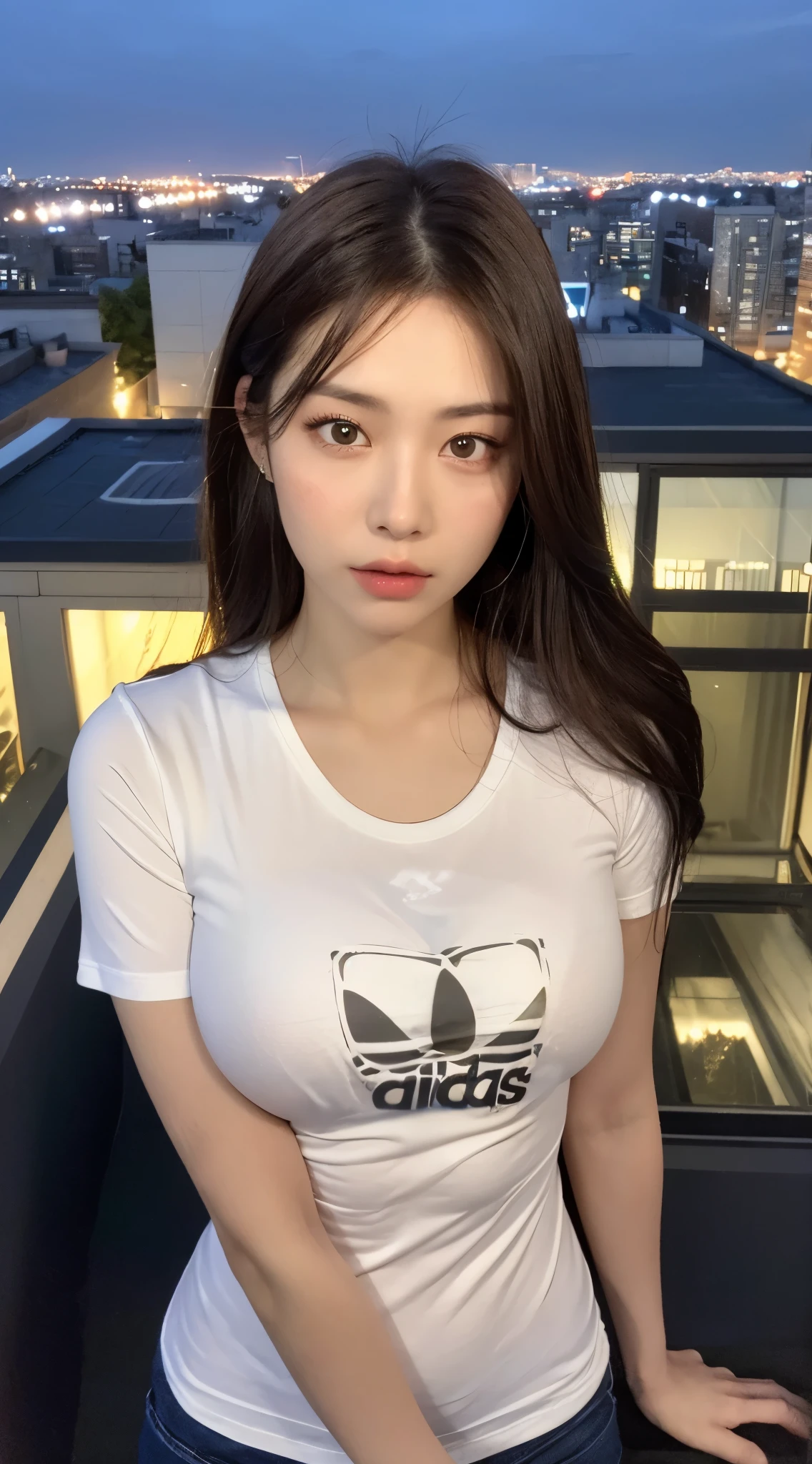 T-shirt with adidas logo