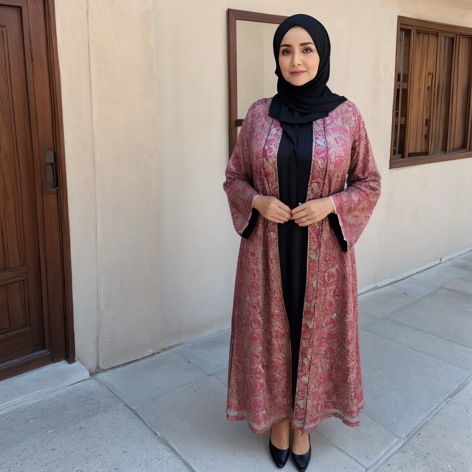 60 years Old, hijab Arabic women, big , full body