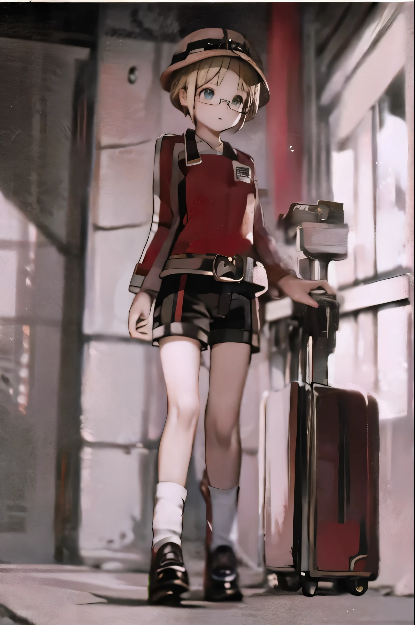 rikomia looking at viewers red twokunf uniform