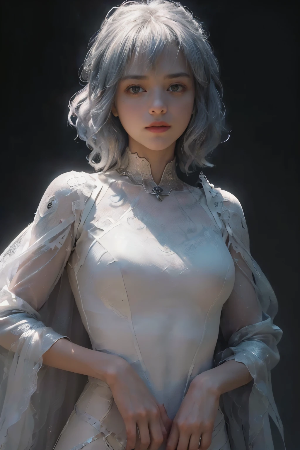 (Extreme Detail CG Unity 8K wallpaper, Masterpiece: 1.4, Highest Quality: 1.4),
(Exquisite lighting and shadow: 1.3, Highly Dramatic Picture: 1.5),
(Cinematic lens effect: 1.2),

A girl in a white Spider-Man costume (Material: Ultra-fine Lycra),
Silver-gray hair color (Realistic Texture: 1.3),
From the Spider-Man Parallel Universe (Transdimensional: 1.2),
Wenger (Detailed Prop: 1.4),
Marvel Com