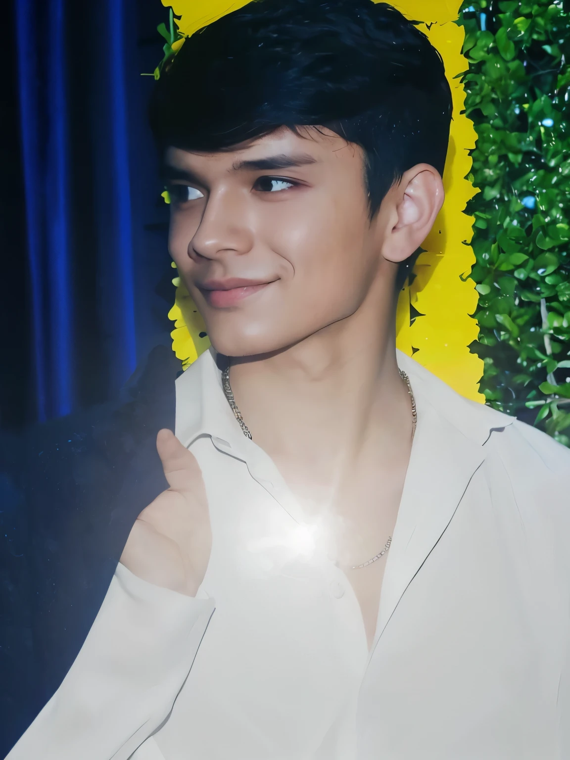 Handsome boy,beautiful background