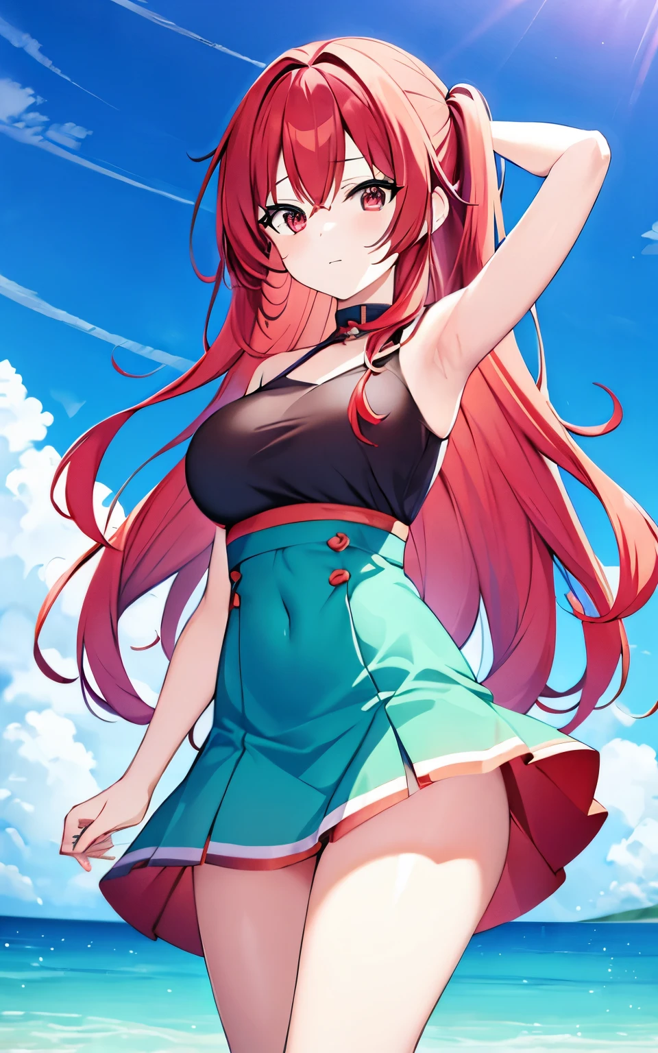 anime girl with red hair and red eyes, Best Anime 4K Kona-chan Wallpaper, anime wallpaper 4k, anime wallpaper 4k, Wallpaper Anime Blue Water, anime style 4k, anime art wallpaper 4k, anime art wallpaper 4k, Kantai Collection Style, 4k anime wallpaper,Anime girl with red hair and red eyes wearing, anime moe art style, mikudayo, , teal hair anime girl, shirabii, Cute girl anime visual, long hair