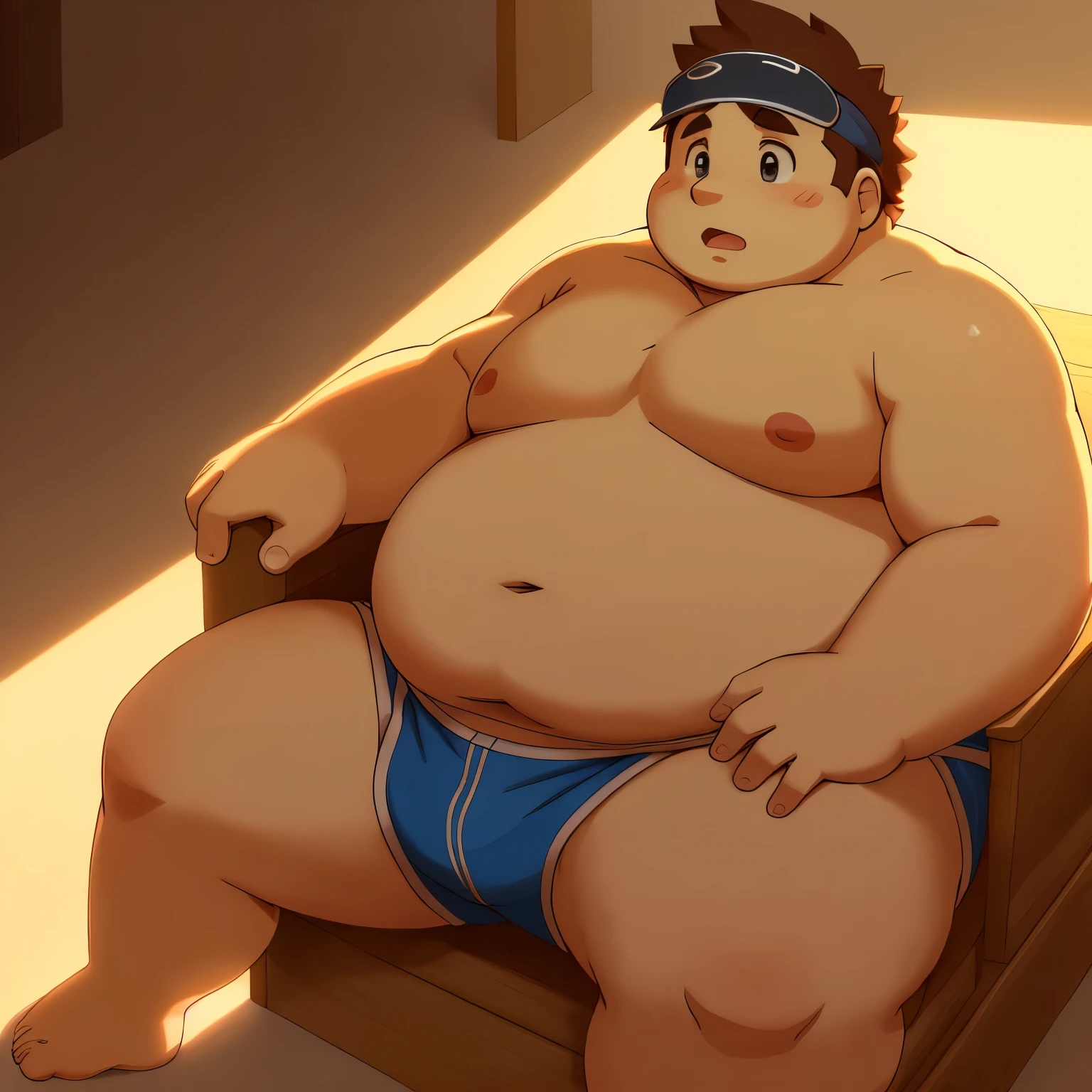 alone,male,chubby,Shirtless, alone, detailed, high resolution,, masterpiece,Excessive obesity,Obesity in the extremities,overweight,junpei,人