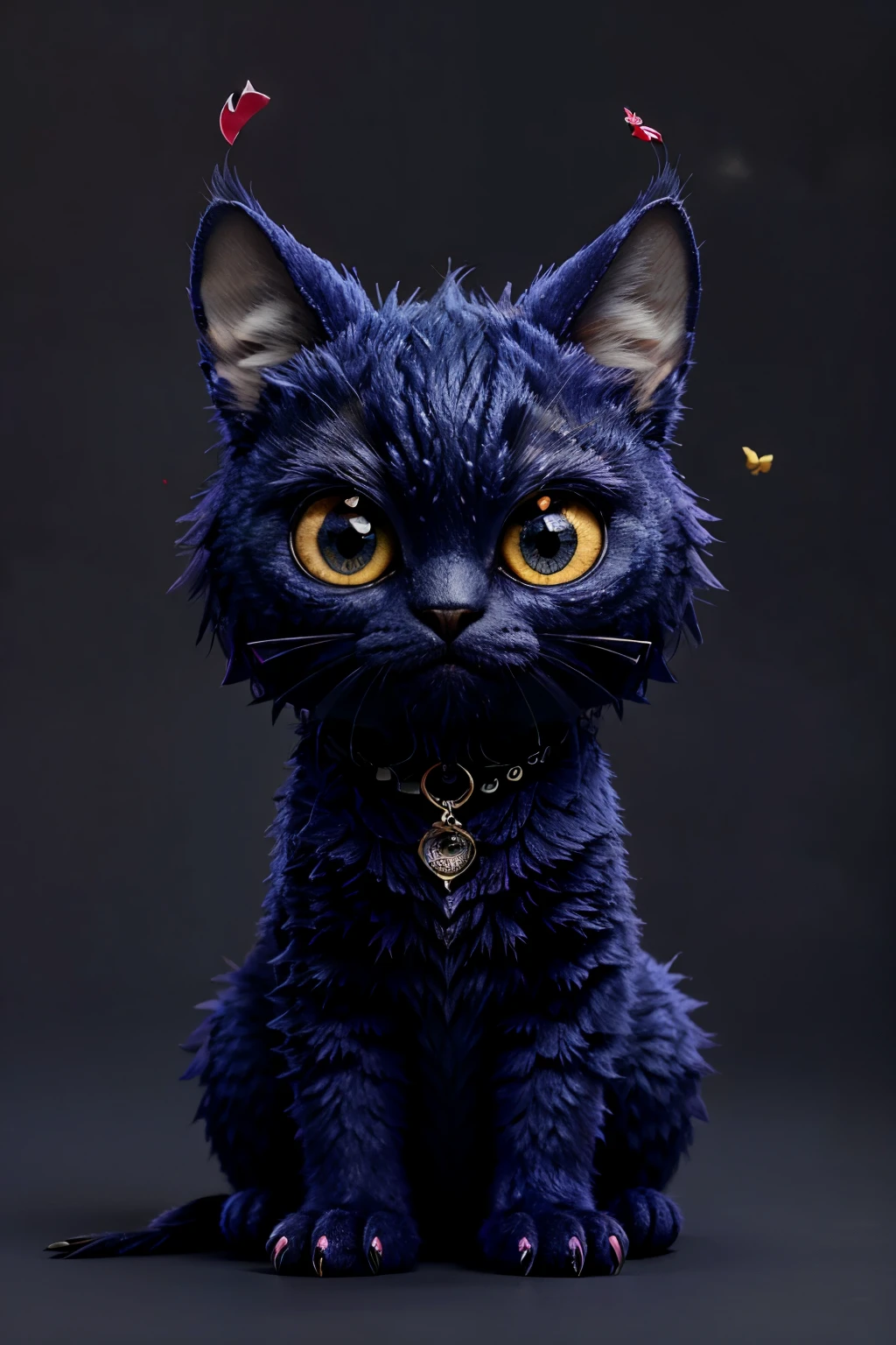 A fantz monster design, funny, ultra detailed, cute, butterfly, cat in the style of style-sylvamagic,
