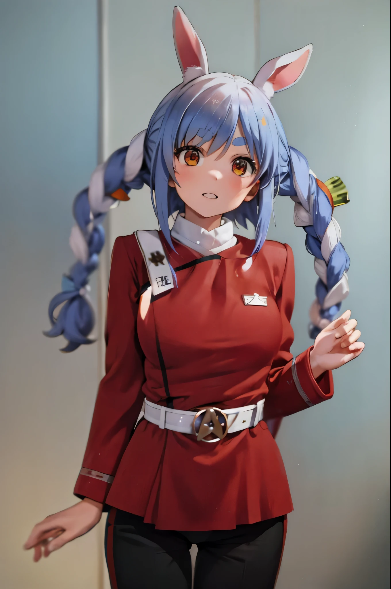 red twokunf uniform
