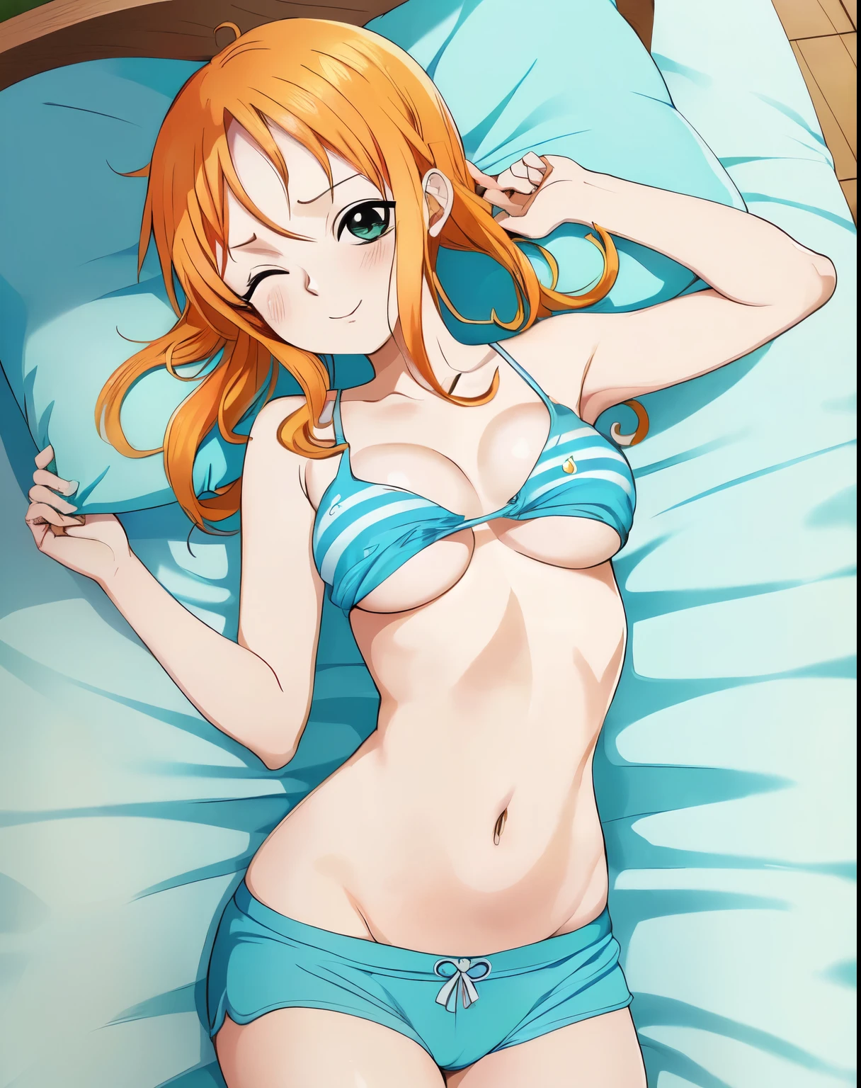 Nami de one piece) ( pelada na cama) (gemendo ) (com olho arregalado) (toda gozada) (com a bunda grande e brilhante) ( nami sem calcinha pelada ) (toda gozada na bunda) ( nami despida na cama ) (nami mostrando sua bunda pelada ) ( sem calcinha ) (Without bra)