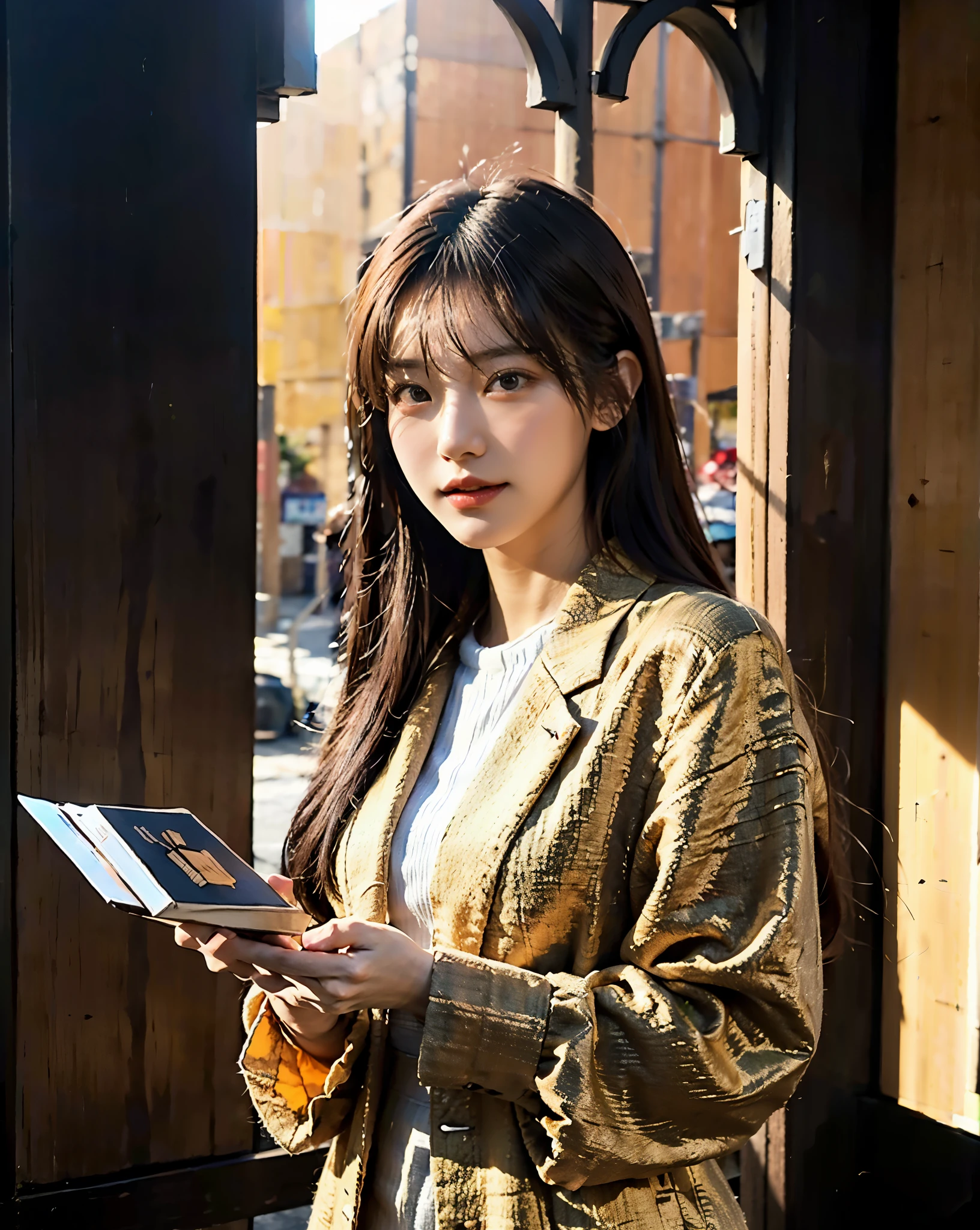 highest quality,masterpiece,One girl from the imaginative Macau women page,coarse hair,The background is unique stone tablets,sunrise,cel shading,anaglyph effect,ultra high resolution,Highly detailed official Unity 8K wallpaper,ultra high resolution,super high quality,