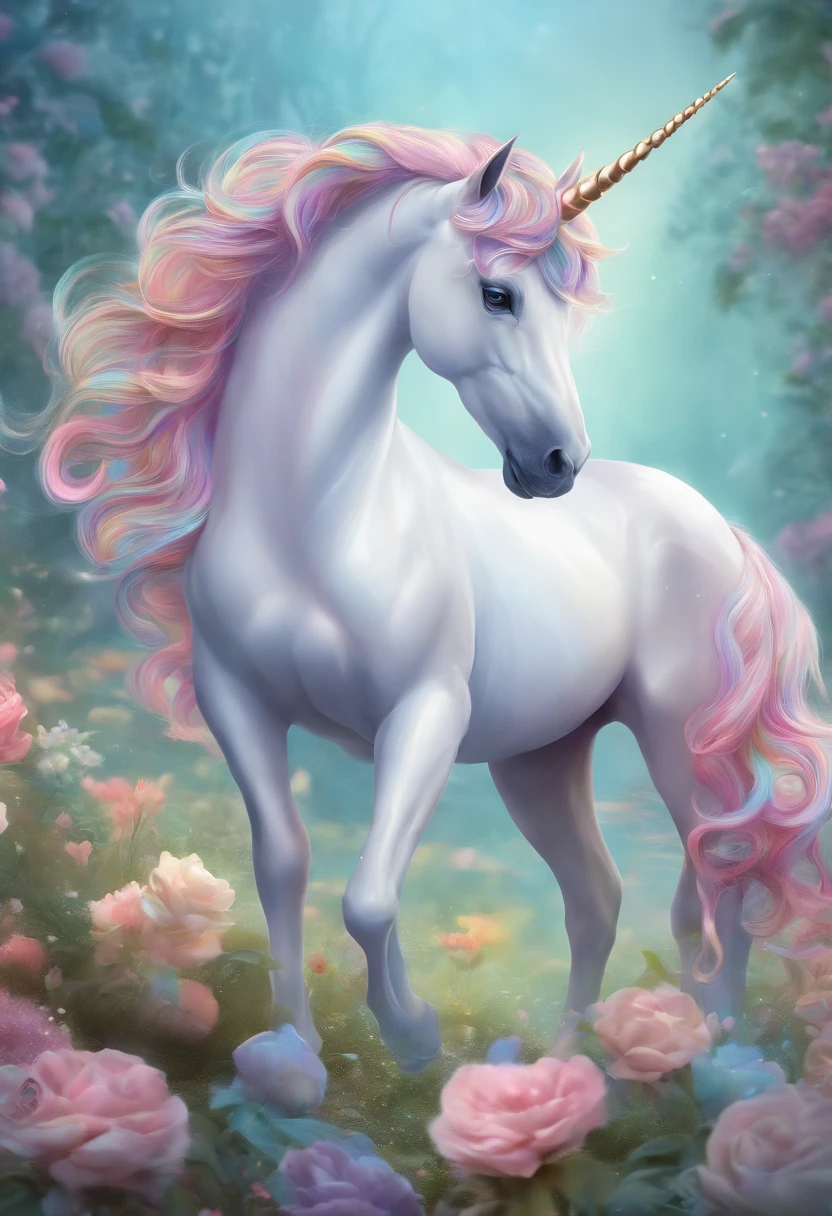  Draw a colorful, pastel and delicate unicorn, Psychedelic Image Cute Detailed Digital Art, fantasy art behavior，Surreal cute unicorn cute detailed artwork, Lovely 3D rendering, The numbers are very detailed,

     Cute pastel colorful lovely cute artwork elegant atmosphere intricate details 