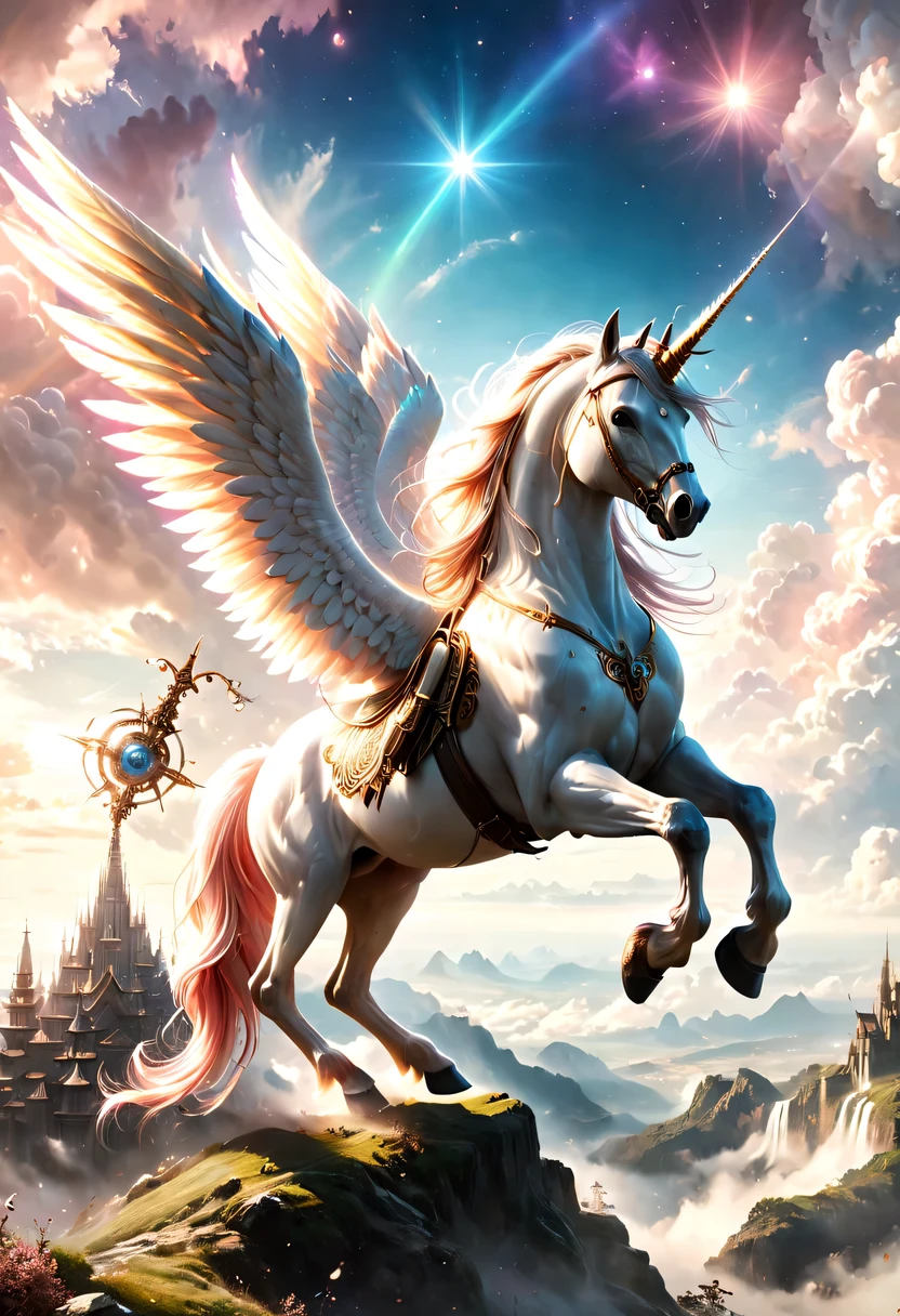 (myth creatures) , (myth机械), (Mechanobiology), (myth),(Mechanical unicorns),(Yu Ji), (angel hope),(majestic), (powerful), (mystery), (myth), (epic), (magical), (ethereal), (obsessed), (sacred), (majestic), (myth realm), (mystery), (myth beasts), (myth landscape), (heavenly), (Extraordinary), (magic), (otherworldly), (old), (undying), (majestic), (grand), (awe-inspiring), (universe), (Skyline), (myth creatures:1.1), (stunning details), (Very detailed), (bright colors), (ethereal light), (epic scenery), (divine essence), (charming), (myth atmosphere), (masterpiece:1.2), (super detailed), (sacred的启发), (Spectacular), (ethereal beauty), (myth stories), (mystery legends)，Tang MR3mn4ntsXL