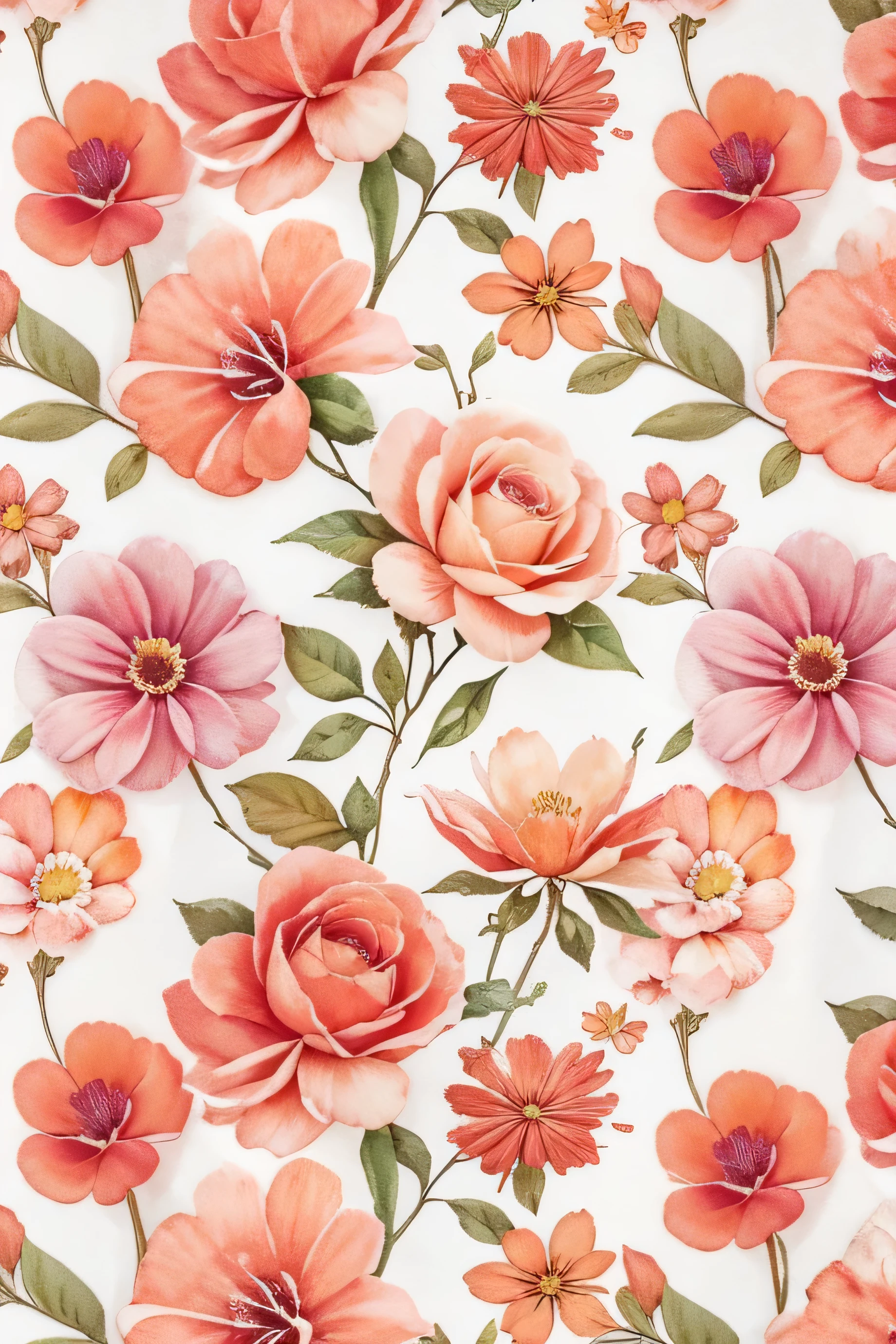 Acuarela flor Medley papel digital, fondos de flores sin costuras, 12 designs, colores rosas lilas rojos violetas, naranja palido, Sublimation, colores llamativos como el rojo, patron precioso de flores estampadas sin costura,