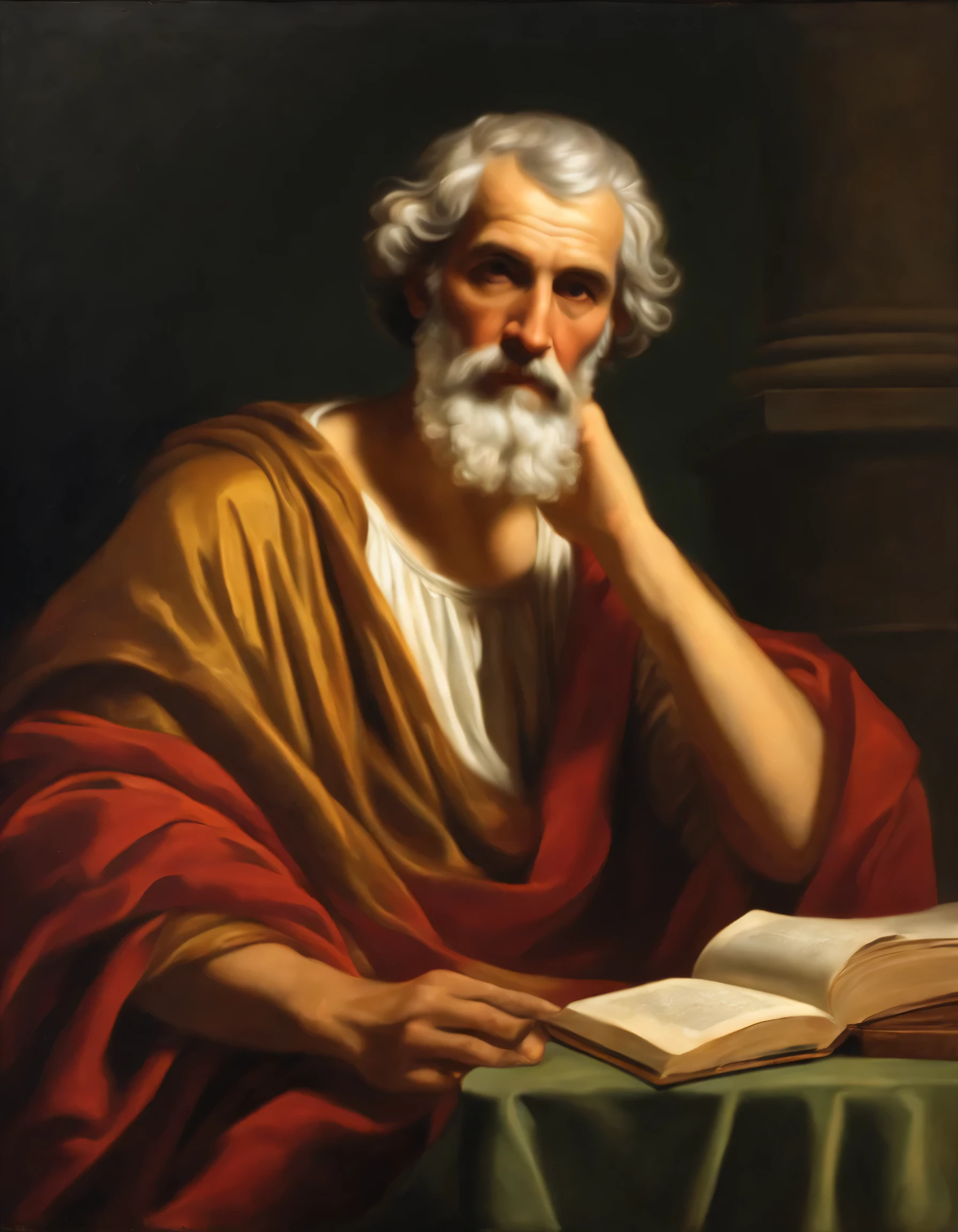 neoclassical oil paiting of the stoic philosopher Epictetus