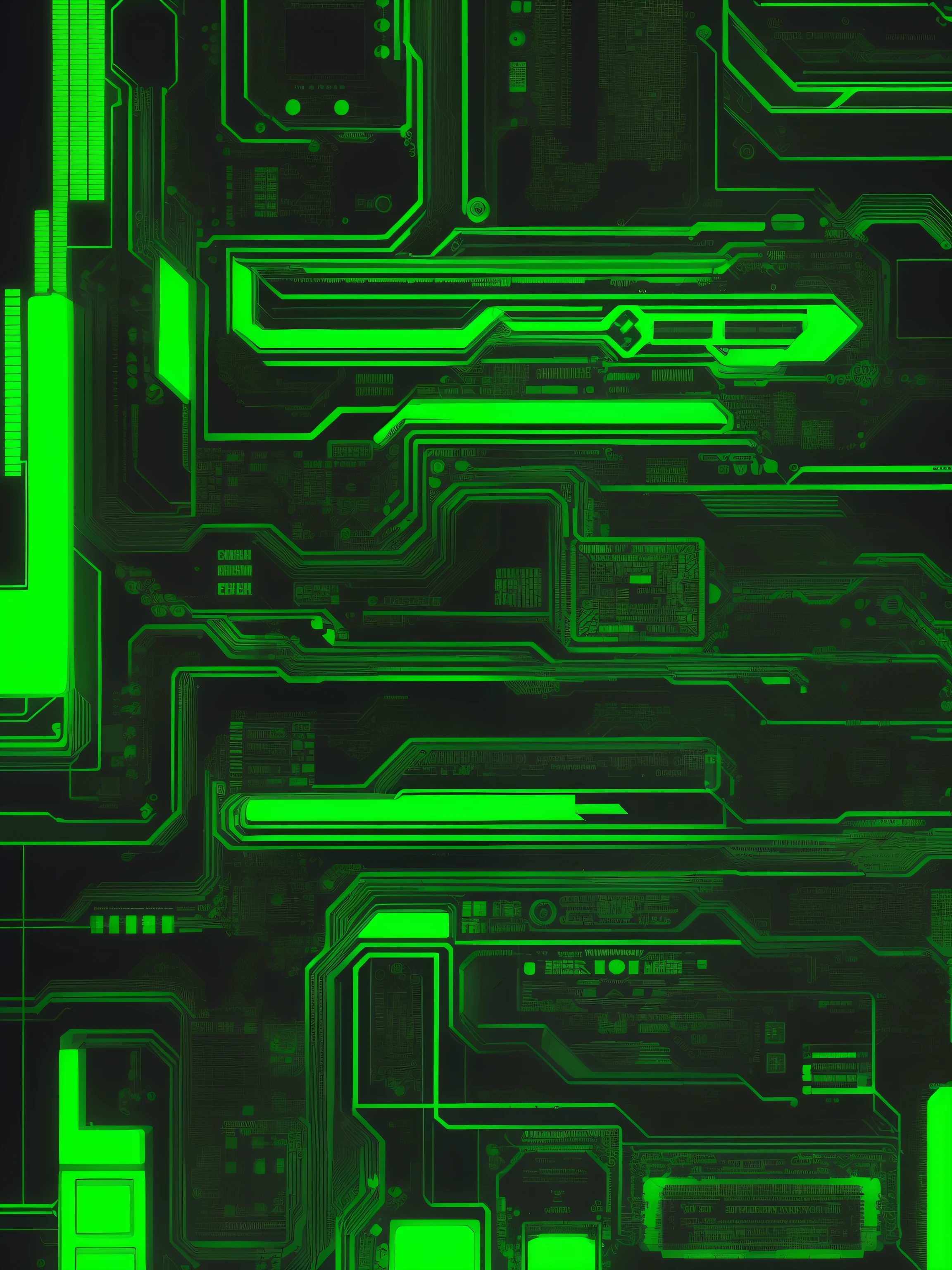 un primer plano de una placa de circuito verde con muchos cables, Cyber Wallpaper, fondo de pantalla de la computadora, Fondo Cypherpunk, Antecedentes de Digital Greebles, Cybernetic background - punk, Cyber Fund, abstract tech, intricate neon circuit pattern, Full Borg Hyper detallado, Fondo ciberpunk, Circuitos de la placa base, tablas de circiutos))))), Matrix movie cables, Electronic circuit texture