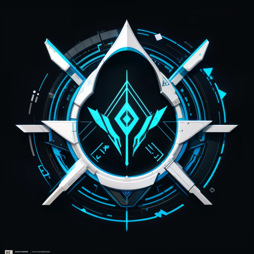 outline , logo , caligraphy , warframe , symbols , simple, hyper detailed, detailed drawing, vectorize, isometric style, 8k , black background, logo masking style illustration