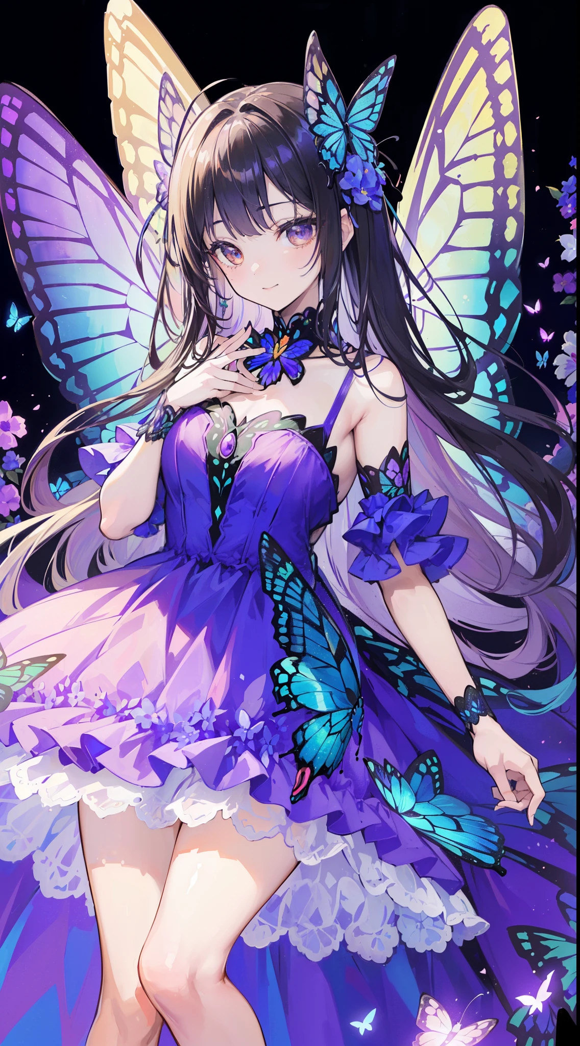 (32k), (beautiful cute girl), (butterfly ornament), (butterfly dress), ((many butterflies)), (((background of many flowers
))), (((bright background))), (beautiful world), (cute world), smile, (32k), (beautiful cute girl), (butterfly ornament), (butterfly dress), ((many butterflies)), (((background of many flowers
))), (((bright background))), (beautiful world), (cute world), smile, 
