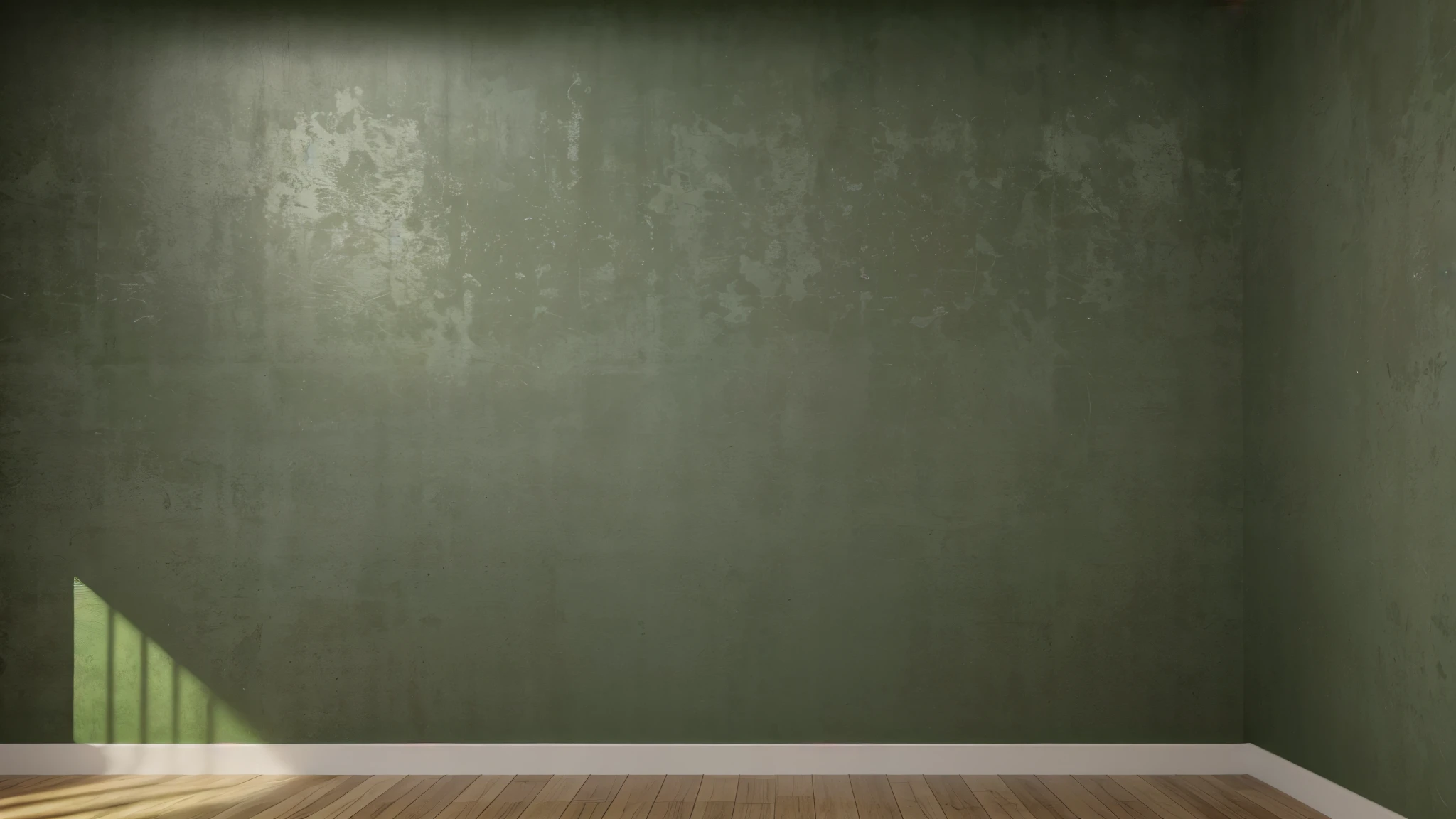 A background of a blank wall with forest green wall paper photorealistic