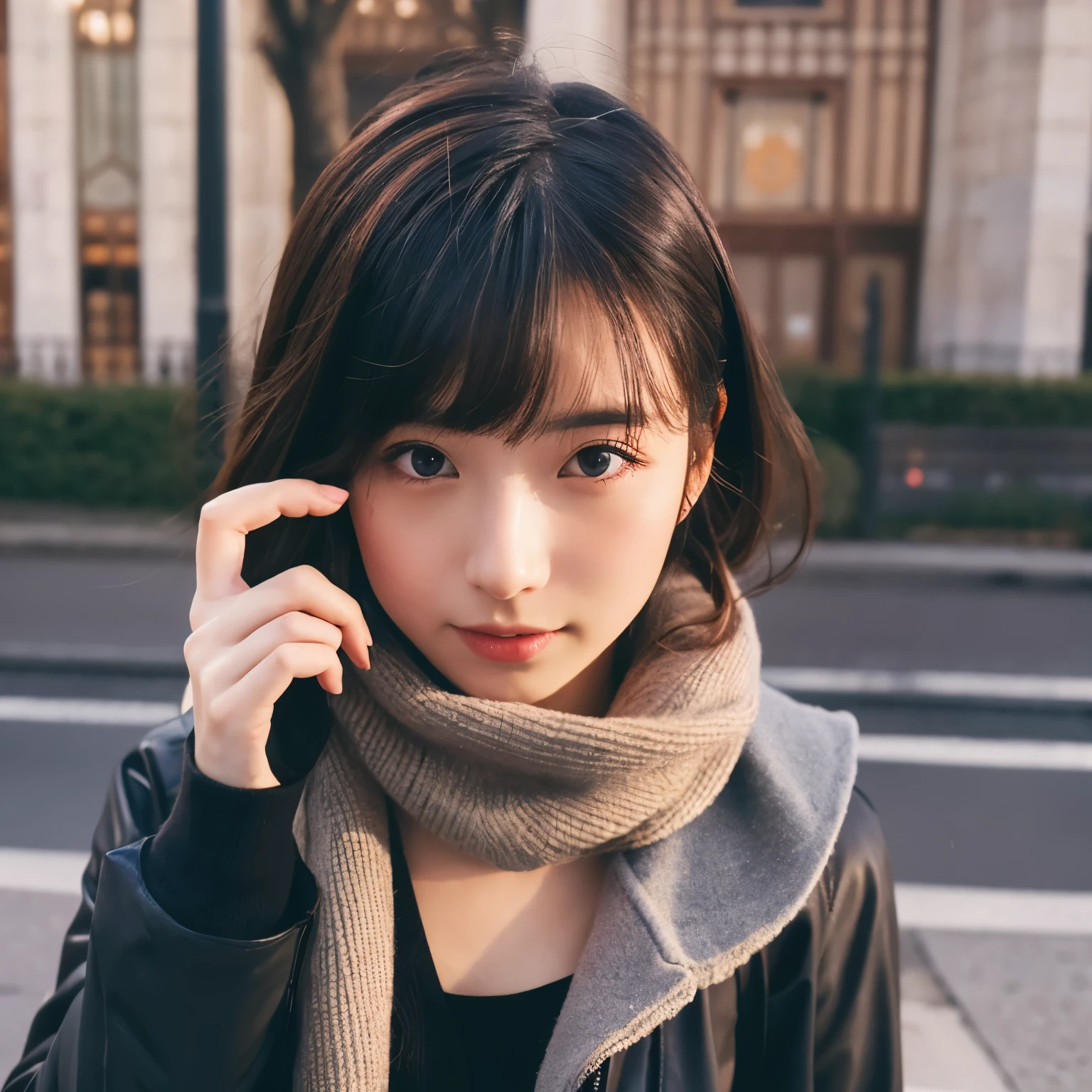 beautiful girl、half、shortcut