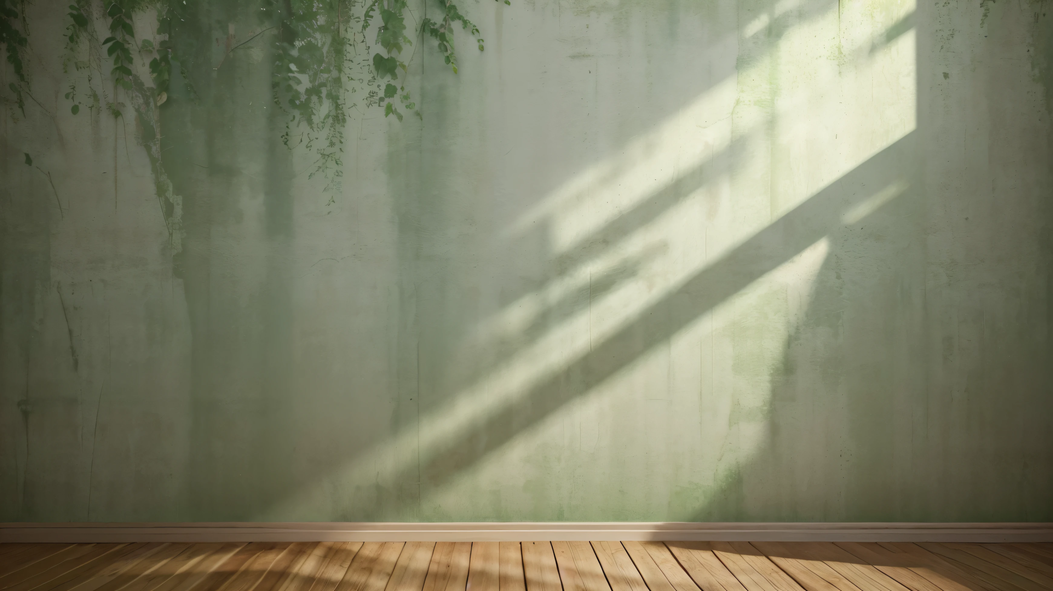 A background of a blank wall with forest green wall paper photorealistic 