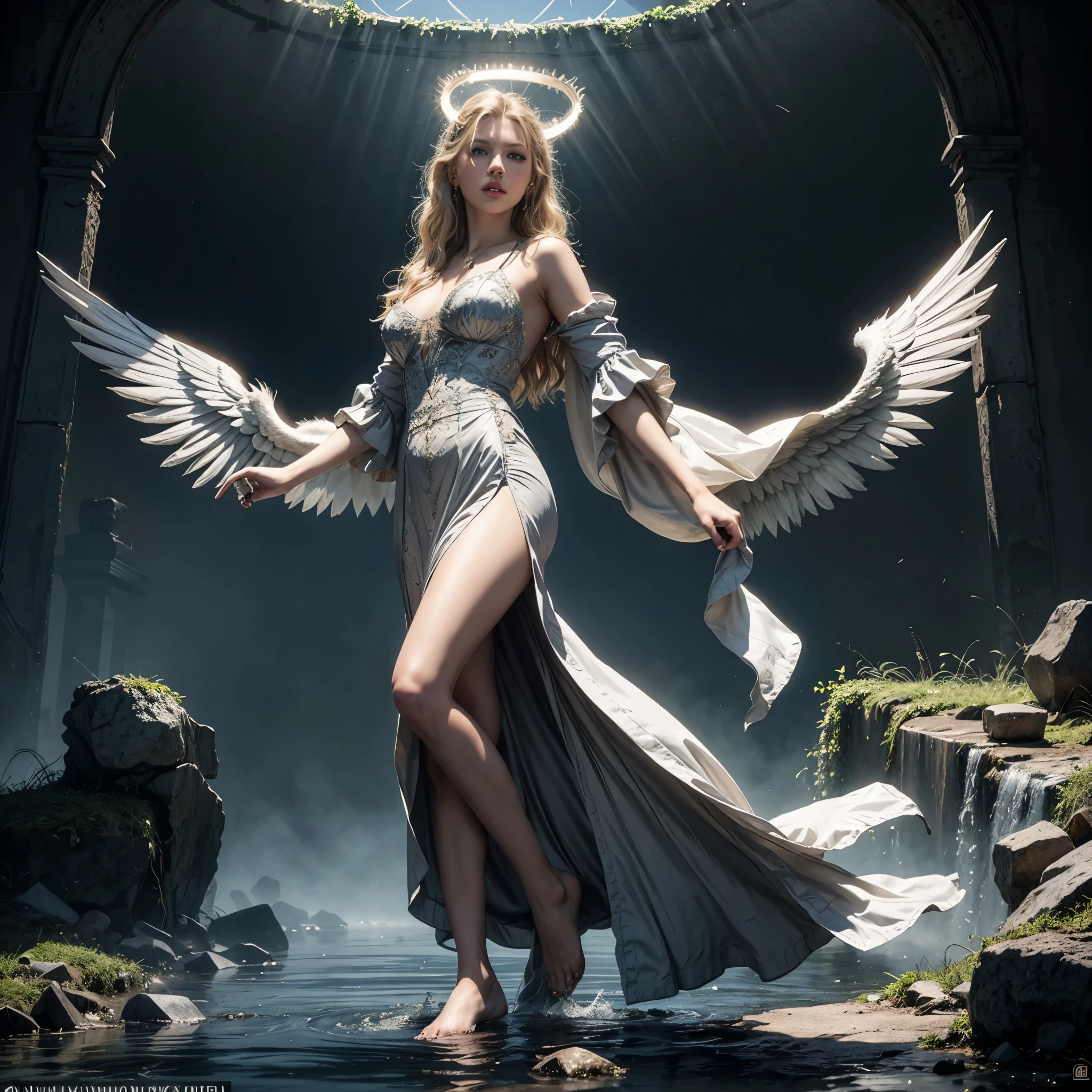 katherine winnick as a beautiful angel wearing see through dress