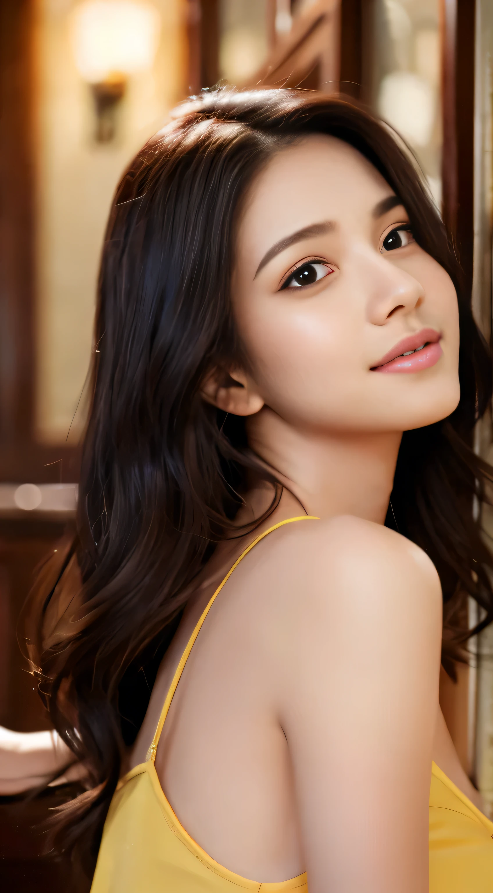 (RAW photo, best quality), (realistic, photo-realistic:1.3),best quality,highly detailed,masterpiece,ultra-detailed,illustration,1girl,upper_body,dynamic angle,world masterpiece theater,messy_long_hair,best quality,extremely detailed CG unity 8k wallpaper,ink,Amazing,cinematic lighting,lens_flare, dunhuang_style