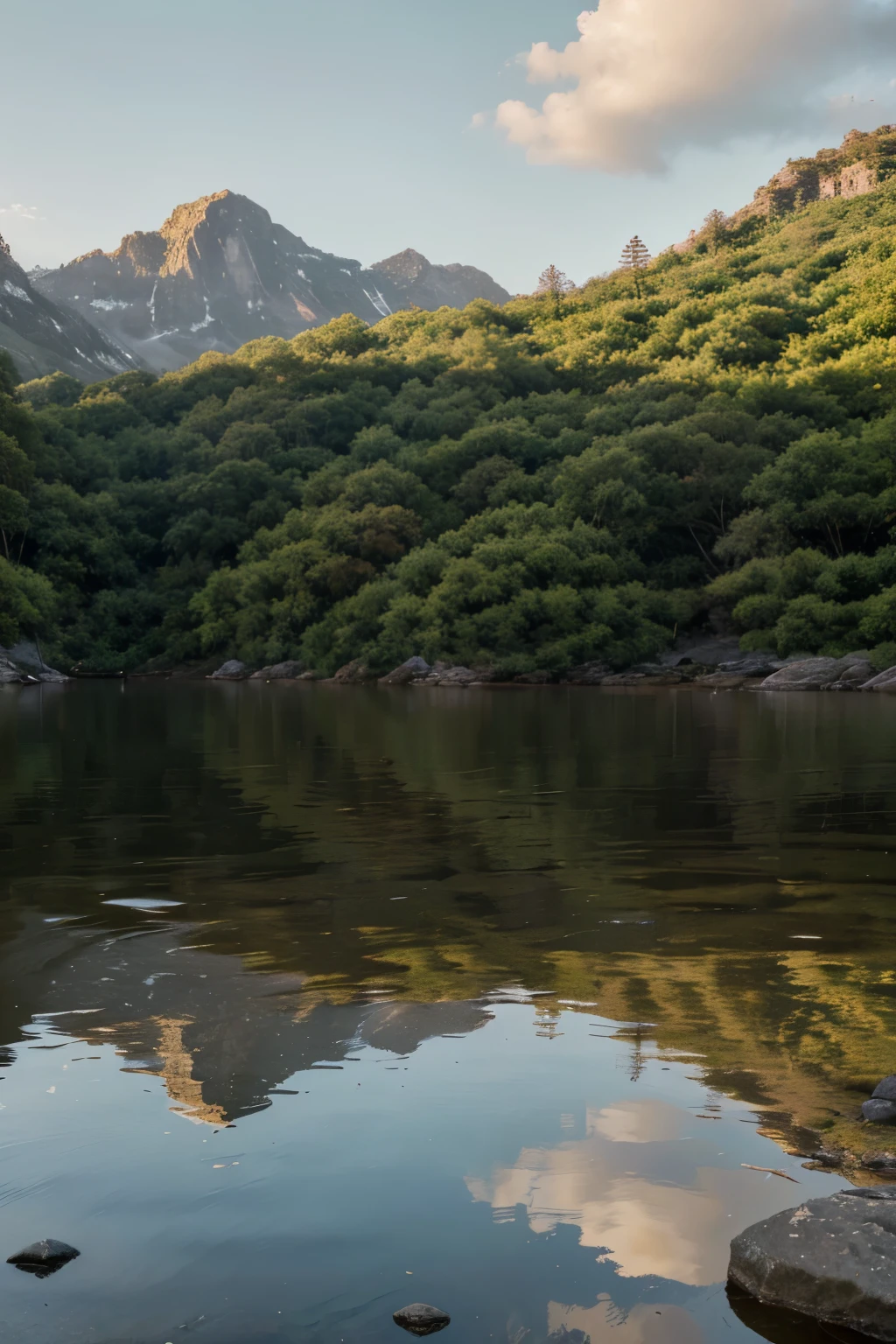 make 2048 x 1152 pixels the most serene scene imaginable