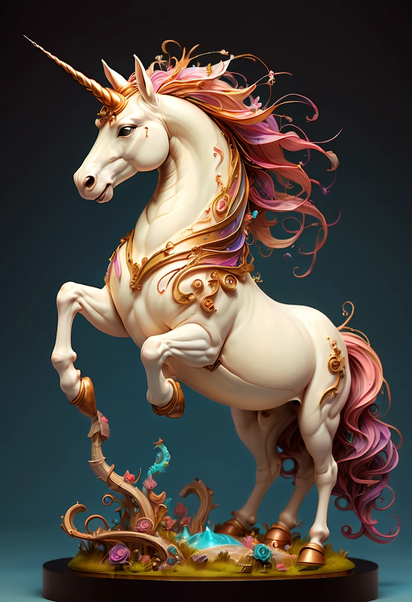 Fantasy Unicorn, by Brian Kesinger, best quality, masterpiece, Ultra high detail, 8k
