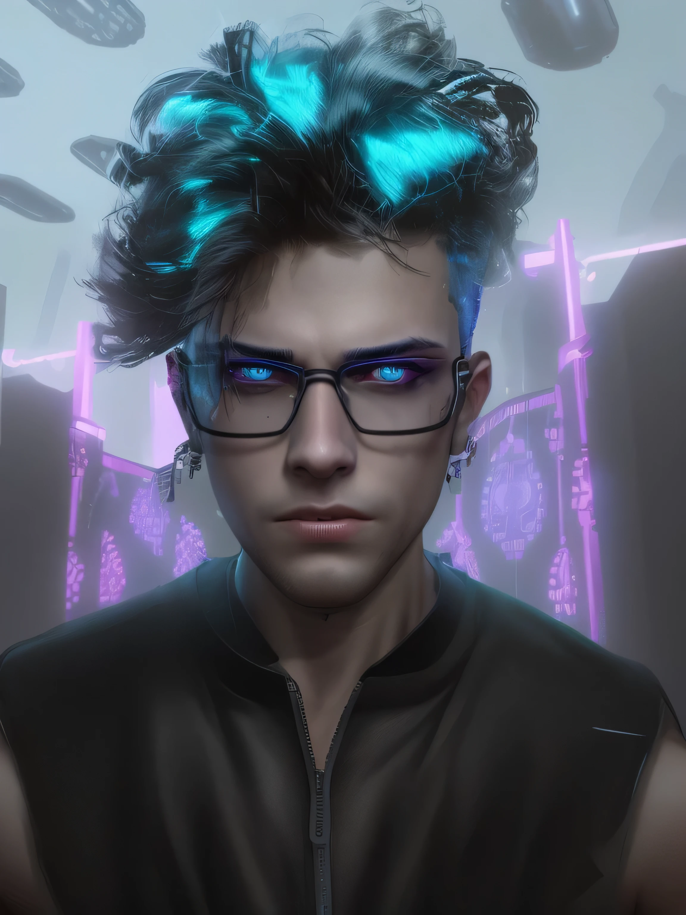 Change background cyberpunk handsome boy, realistic face,8k,ultra realistic,